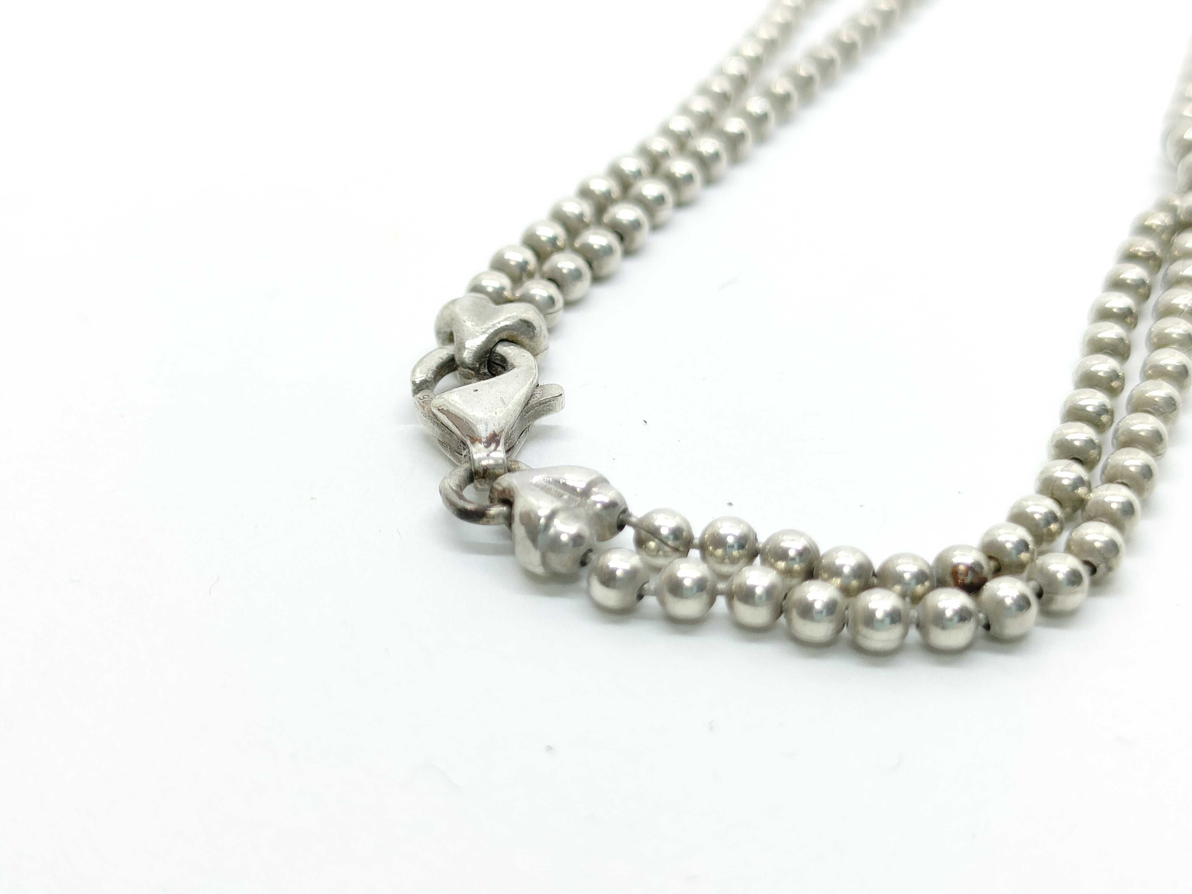 Plate Square Ball Chain Necklace, SV925, 23.8g — view 10
