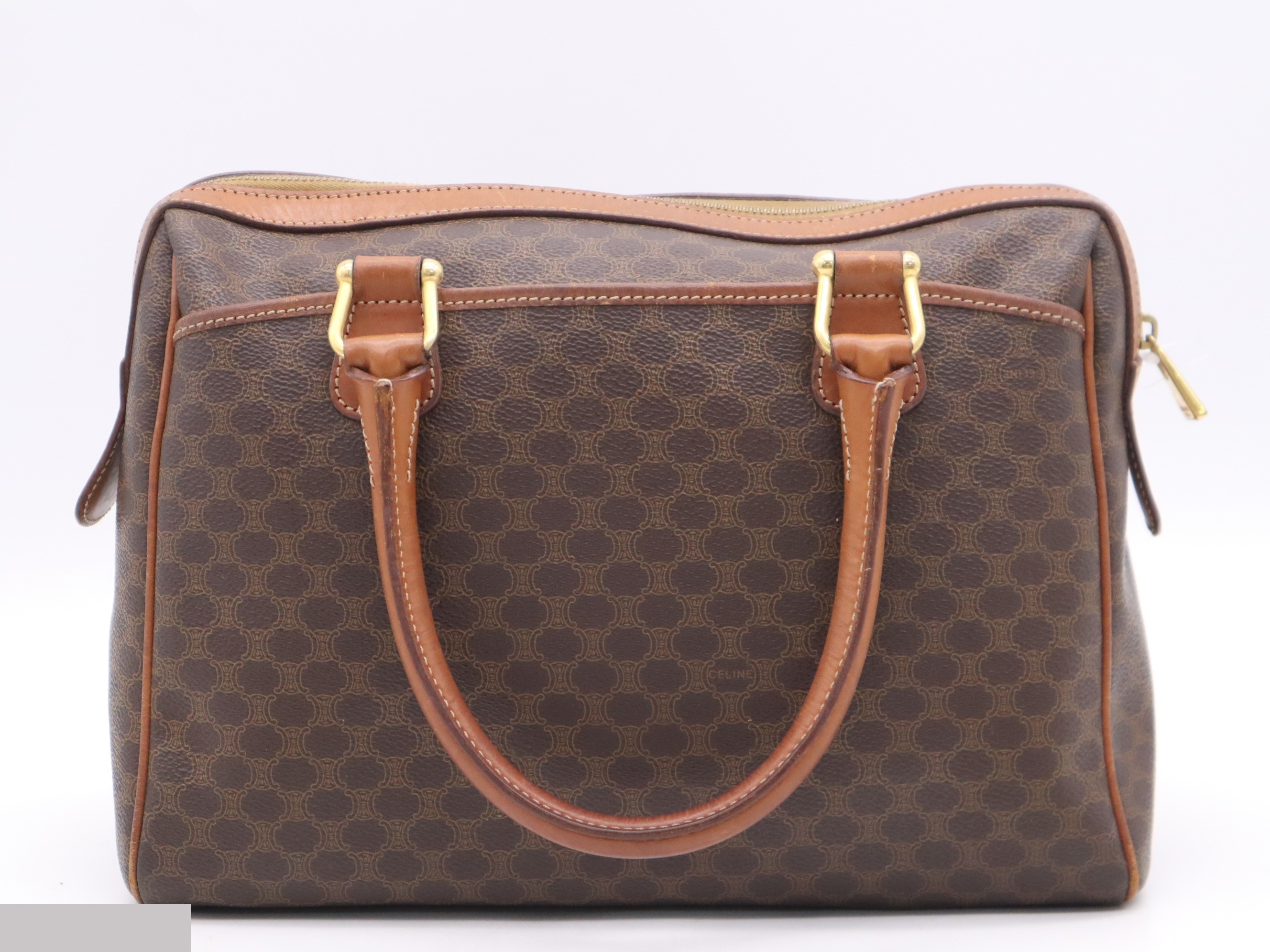 PVC x Leather Macadam Handbag, Brown/Light Brown, Gold Hardware — view 2
