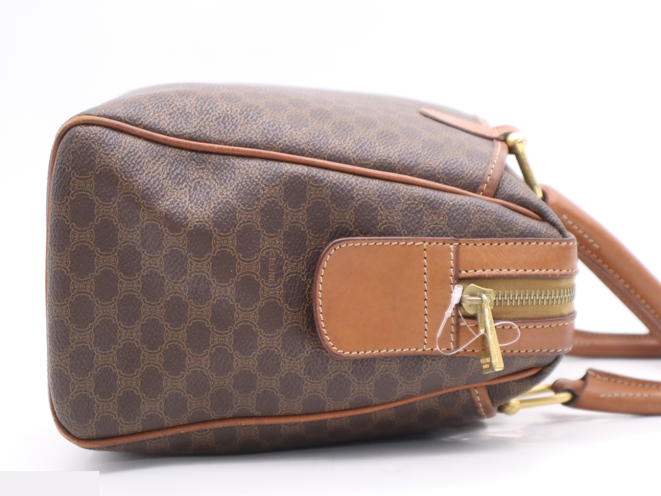 PVC x Leather Macadam Handbag, Brown/Light Brown, Gold Hardware — view 5