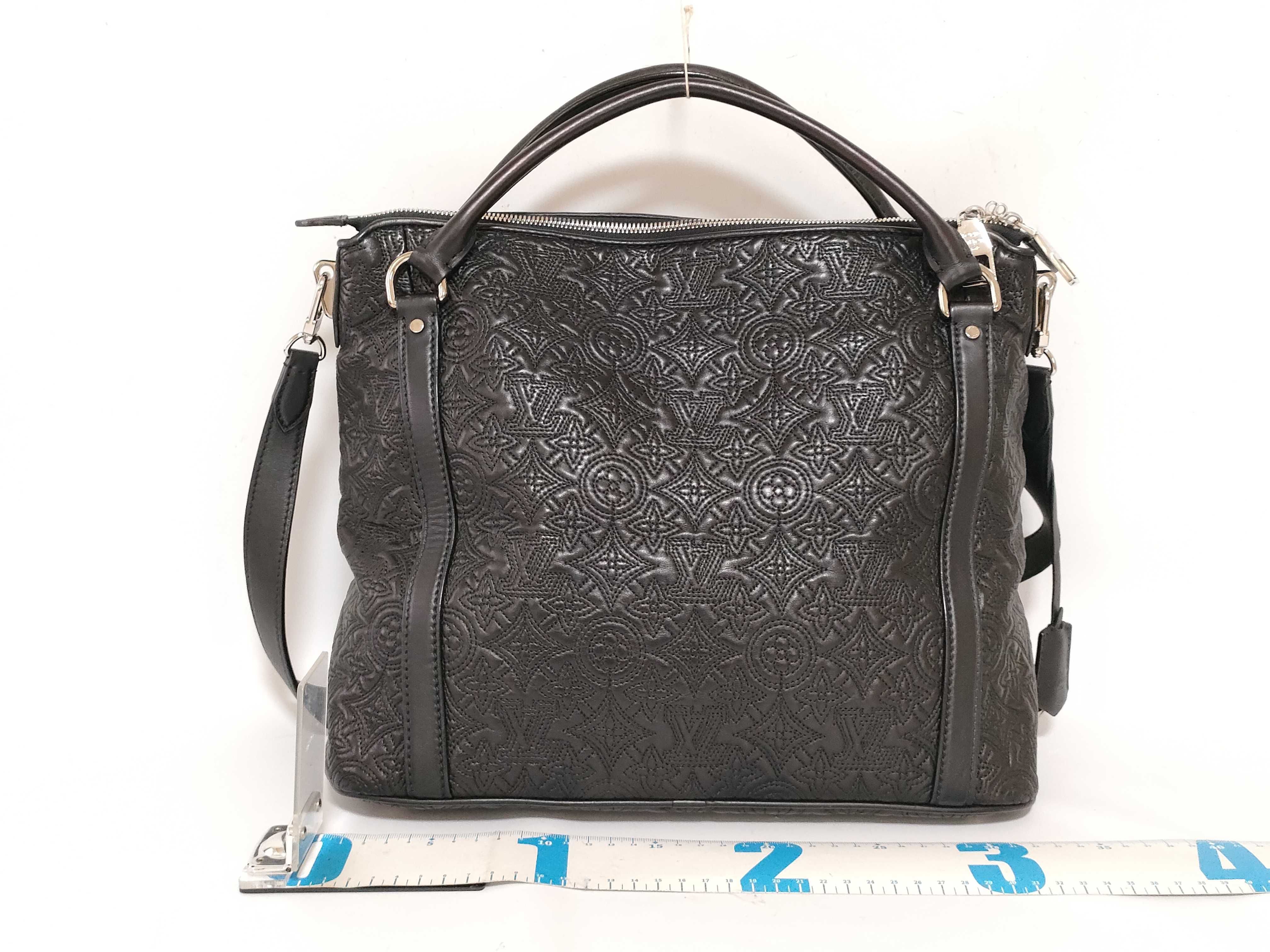 ID- Monogram Antheia Ixia PM M97071 FL2152 Black with strap and cro handbag — view 2