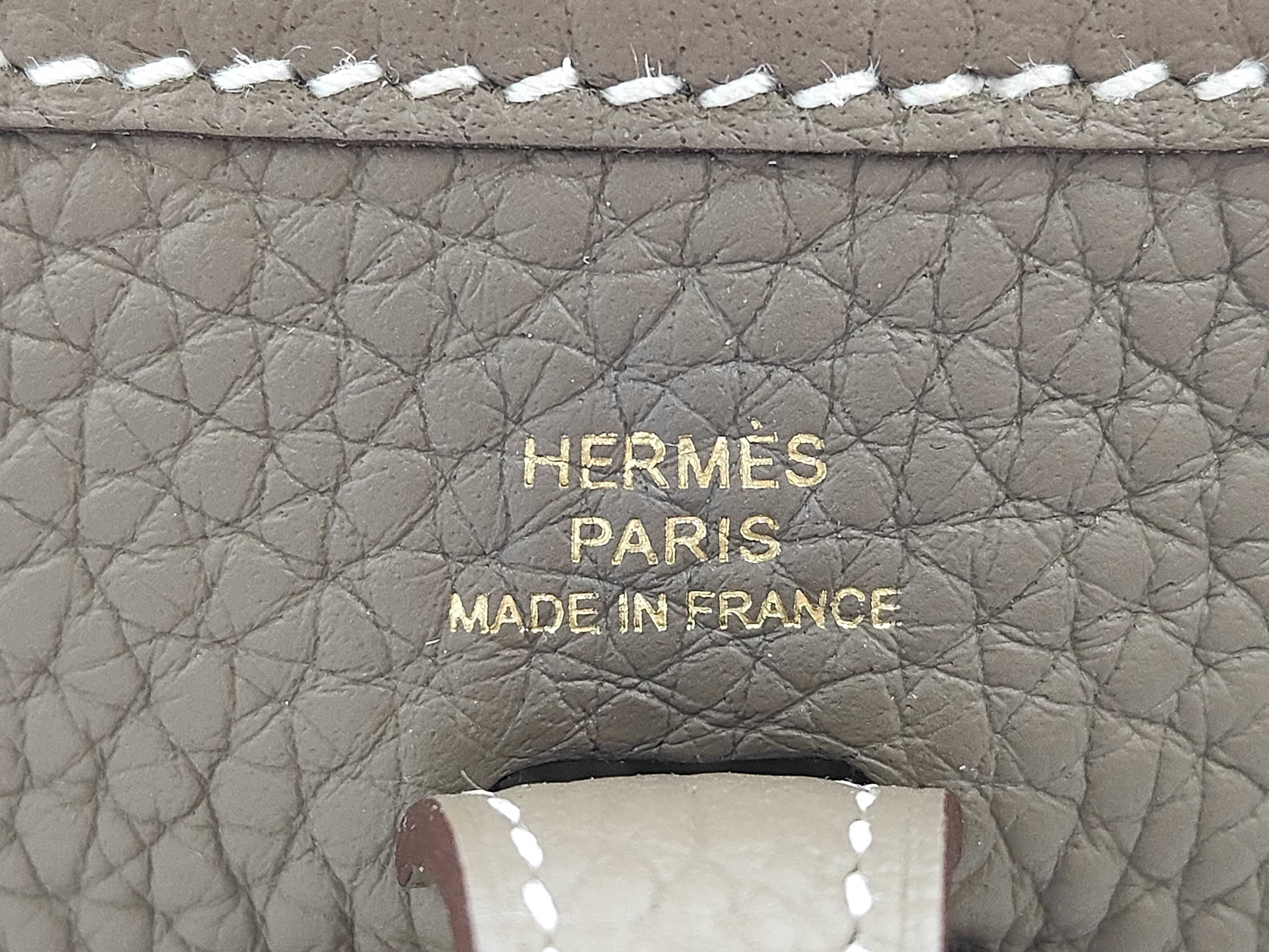 Evelyne 16 TPM Amazon Taurillon Etoupe GD Hardware K Stamp Shoulder Bag — view 8