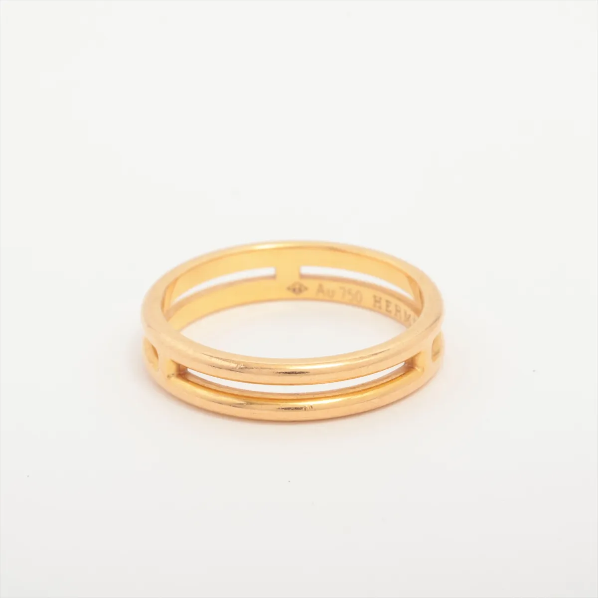 Ariane Ring, 750 (PG), 2.7g, Size 48, Initials, 16V070104, Dents, — view 2