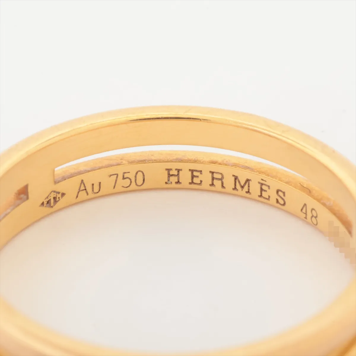 Ariane Ring, 750 (PG), 2.7g, Size 48, Initials, 16V070104, Dents, — view 3