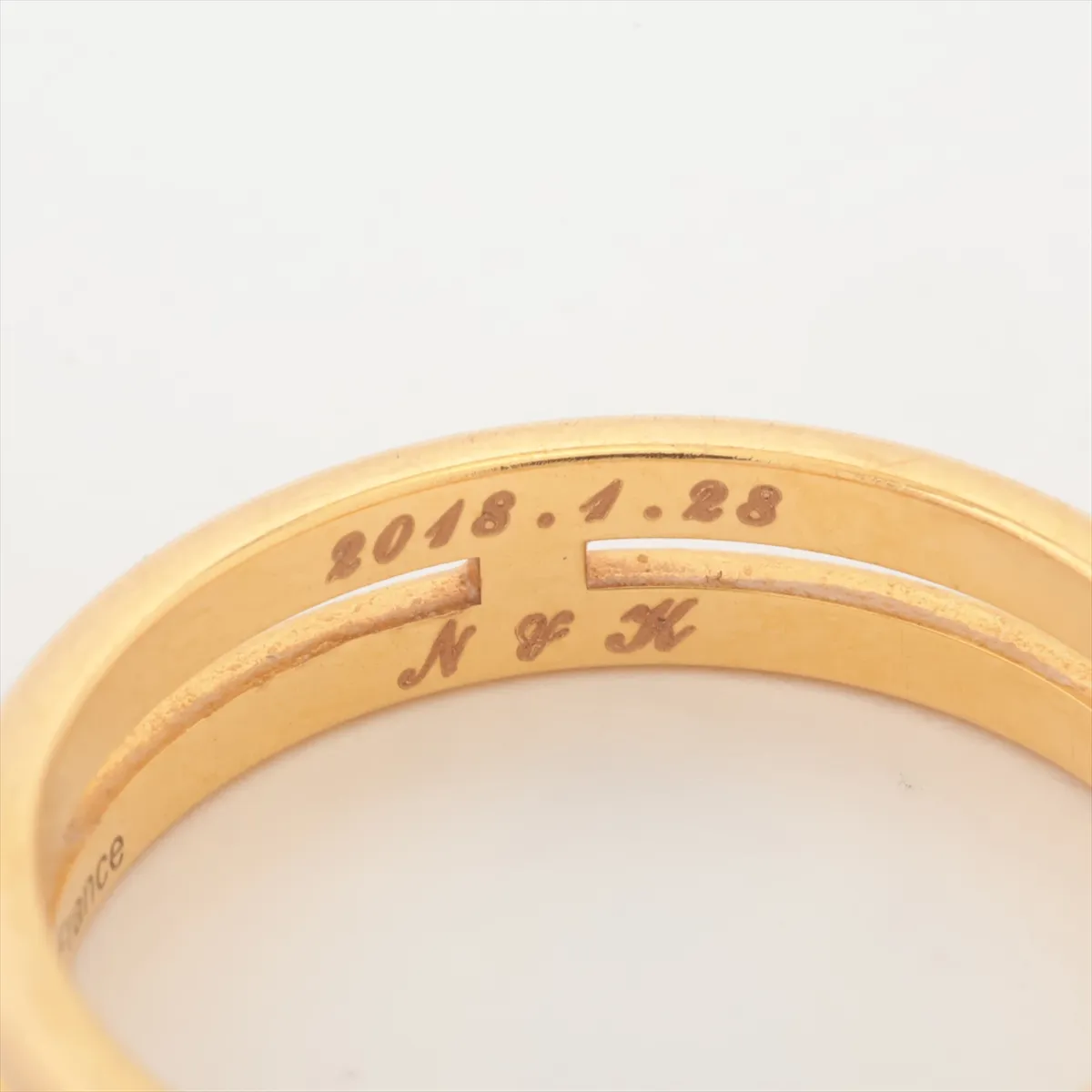 Ariane Ring, 750 (PG), 2.7g, Size 48, Initials, 16V070104, Dents, — view 6