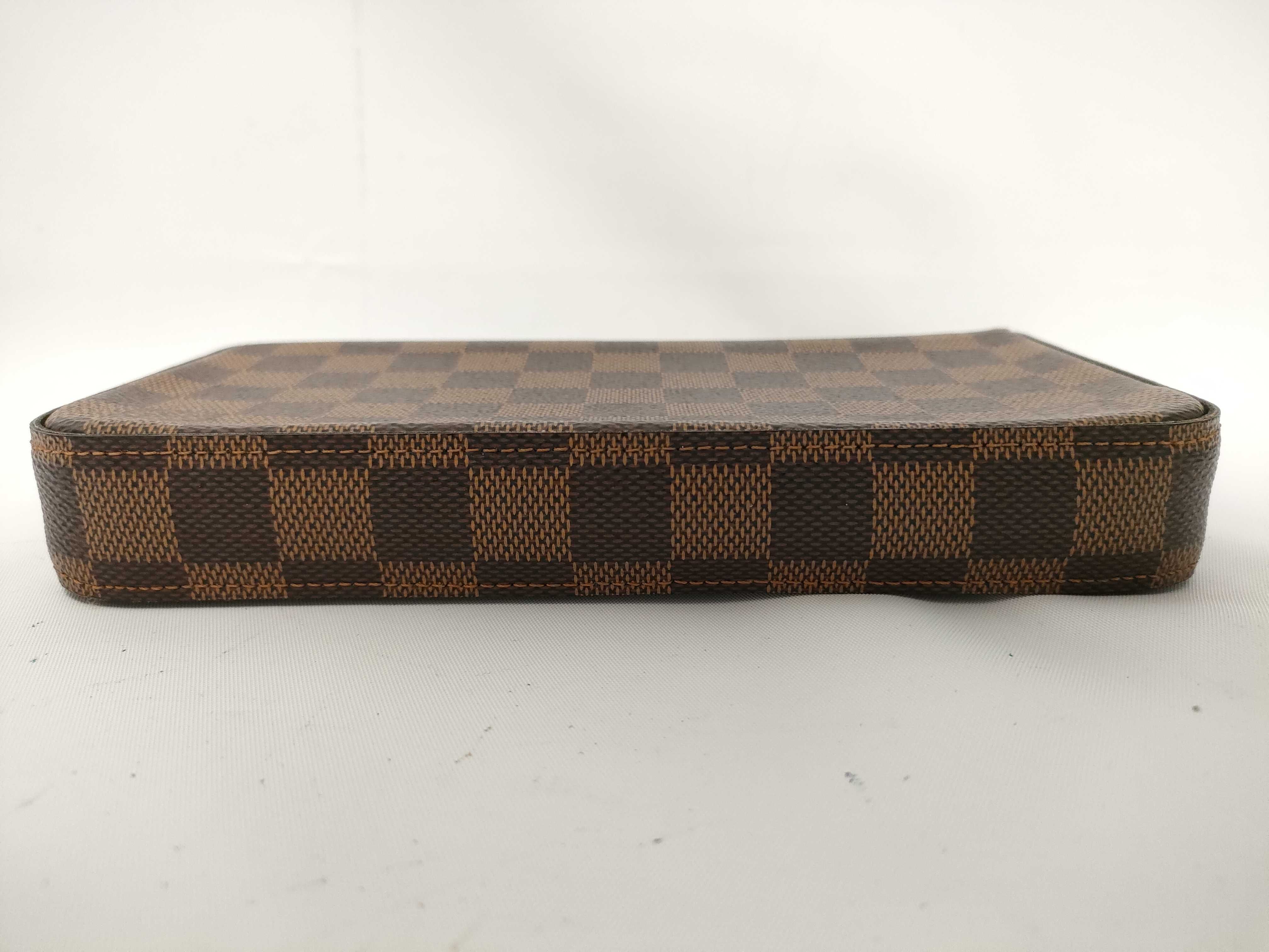 Damier FR- DAMIER BROWN FELICIE ON CHAIN ​​Shoulder Bag — view 3