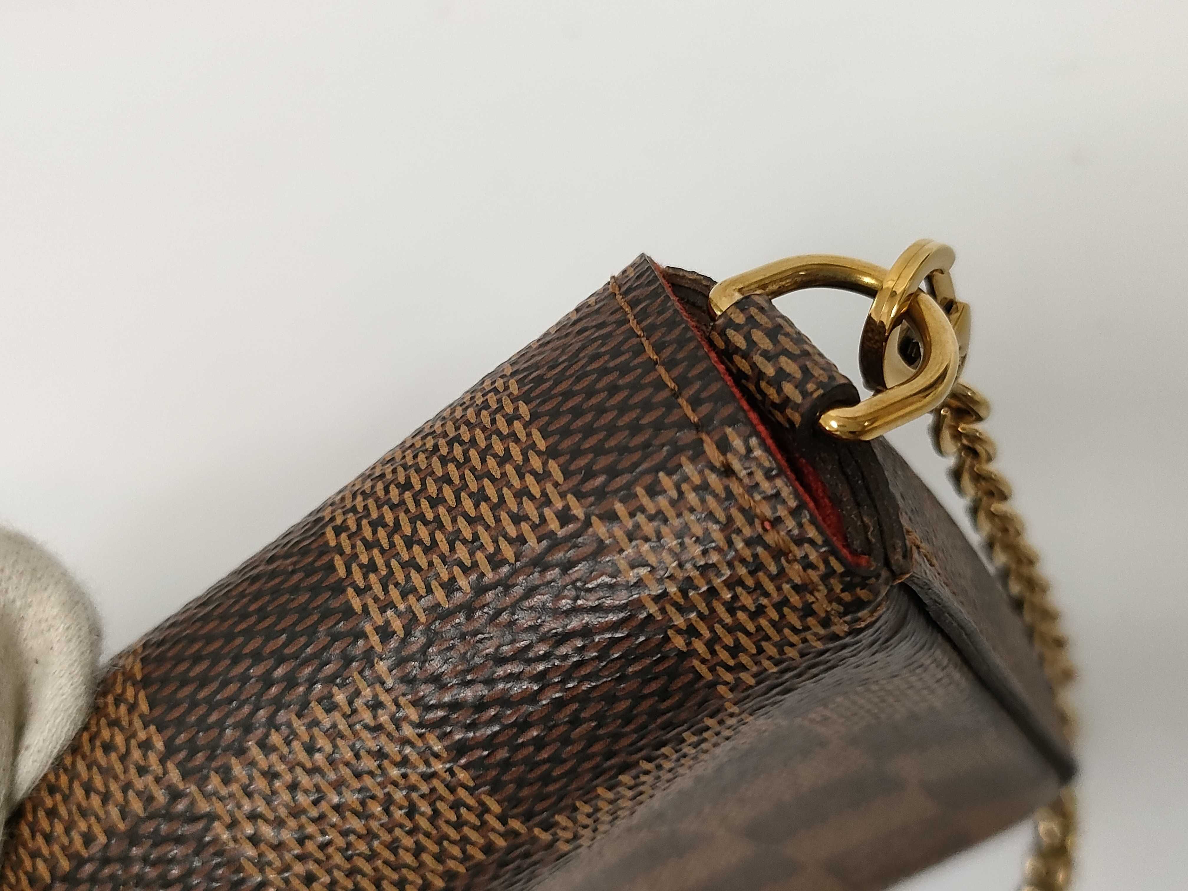 Damier FR- DAMIER BROWN FELICIE ON CHAIN ​​Shoulder Bag — view 7