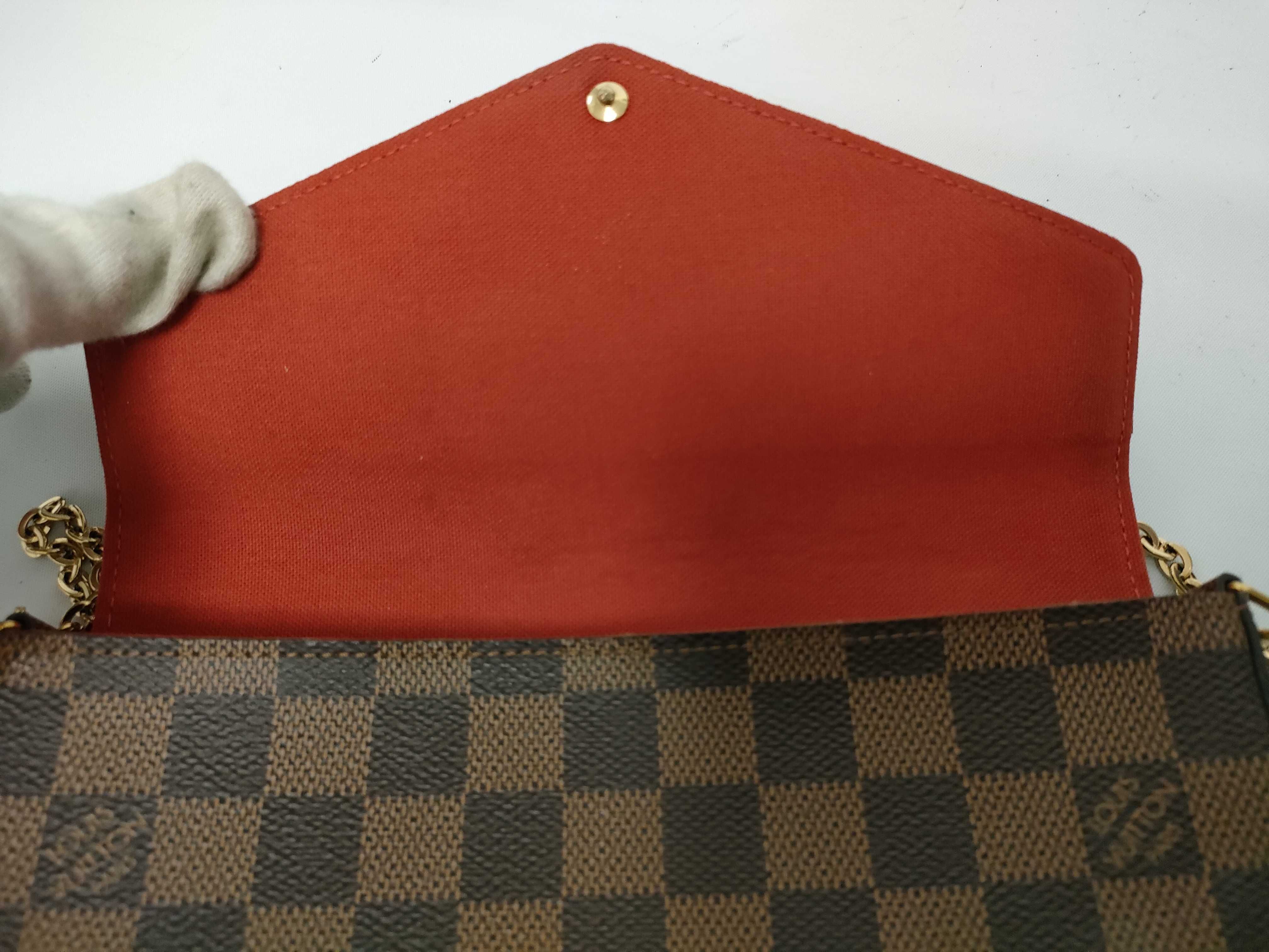 Damier FR- DAMIER BROWN FELICIE ON CHAIN ​​Shoulder Bag — view 8