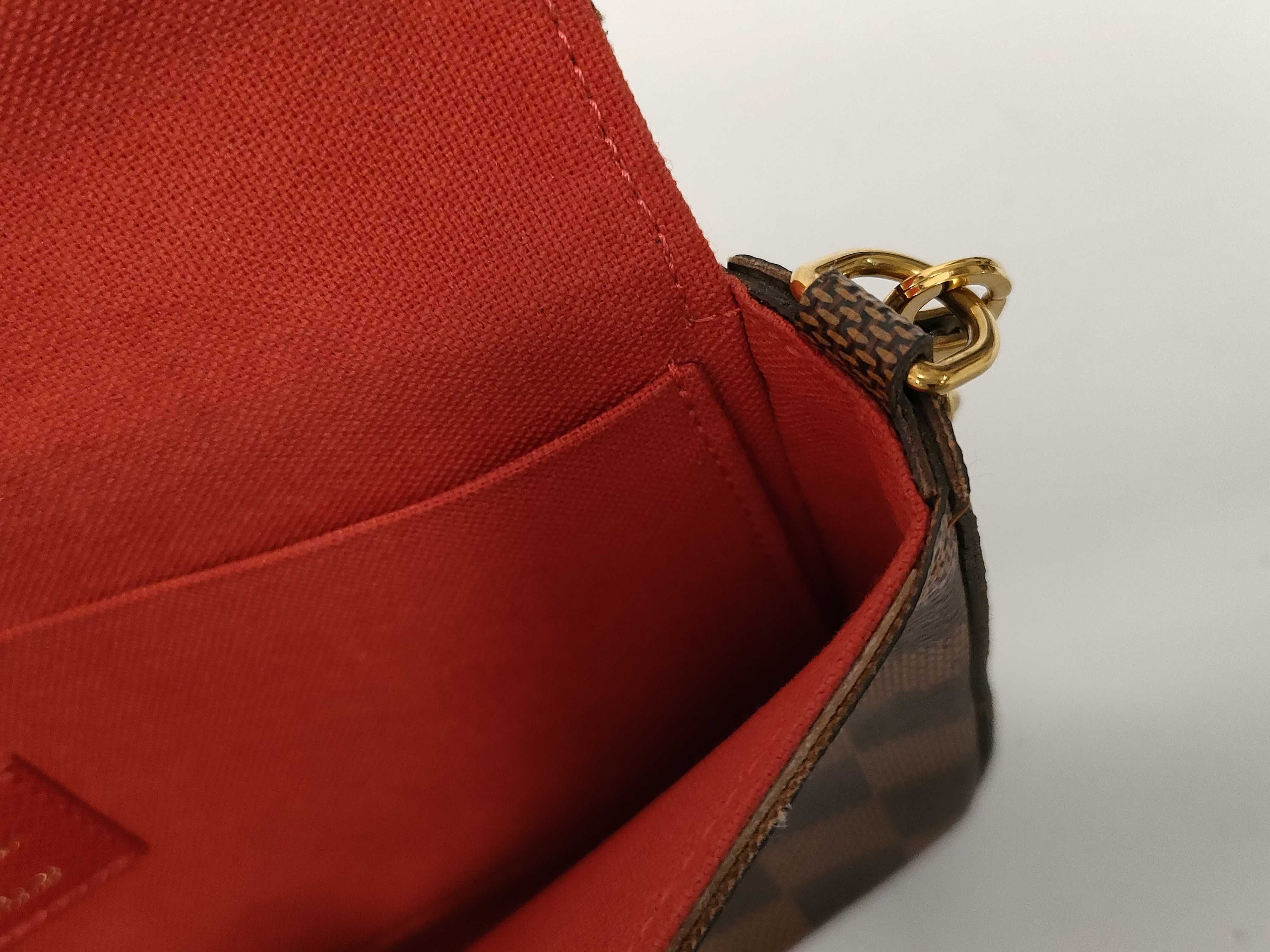 Damier FR- DAMIER BROWN FELICIE ON CHAIN ​​Shoulder Bag — view 9