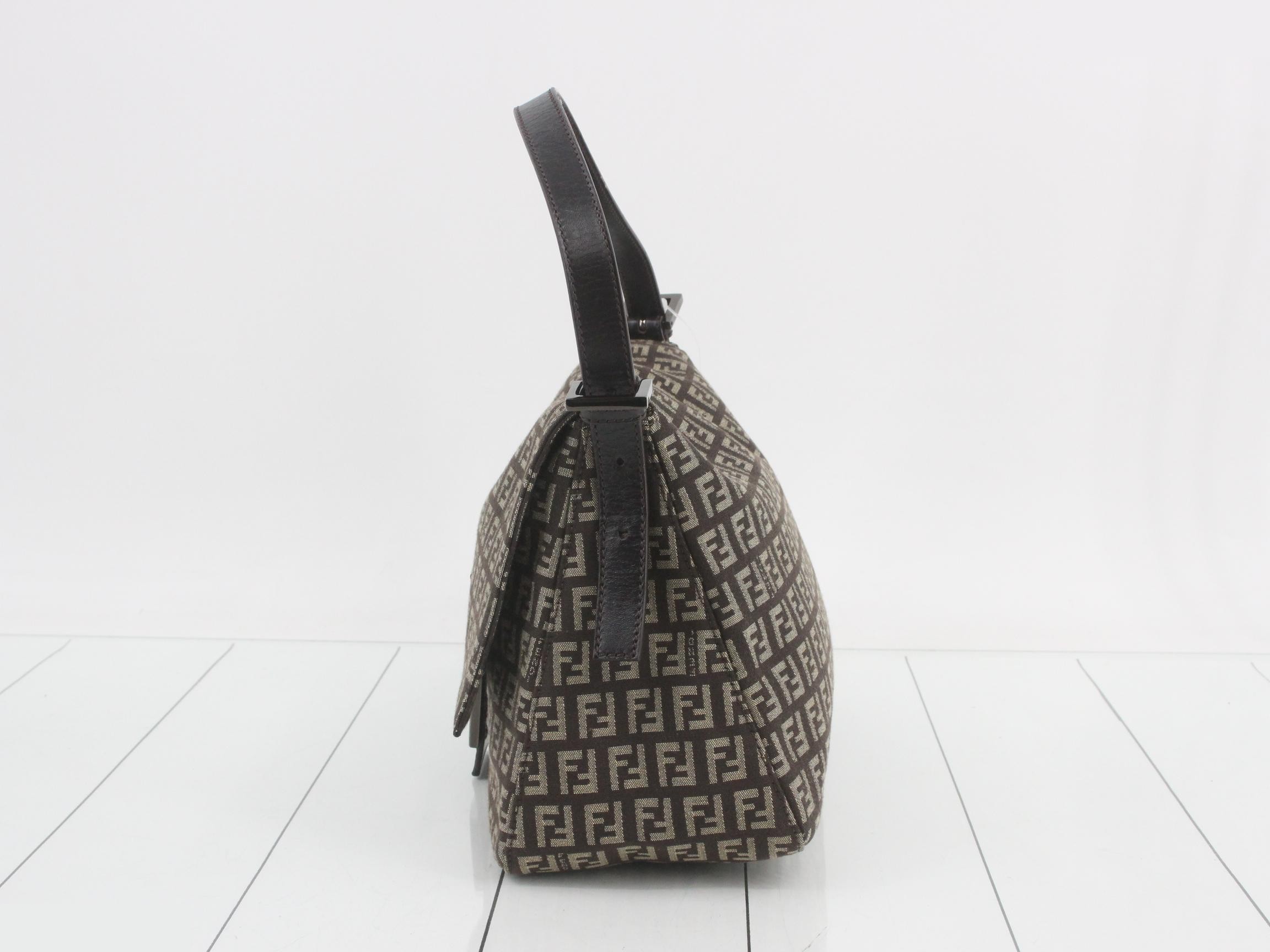 Zucchino Mamma Bucket, Brown, Silver Hardware, 29 x 22 x 12 cm — view 3