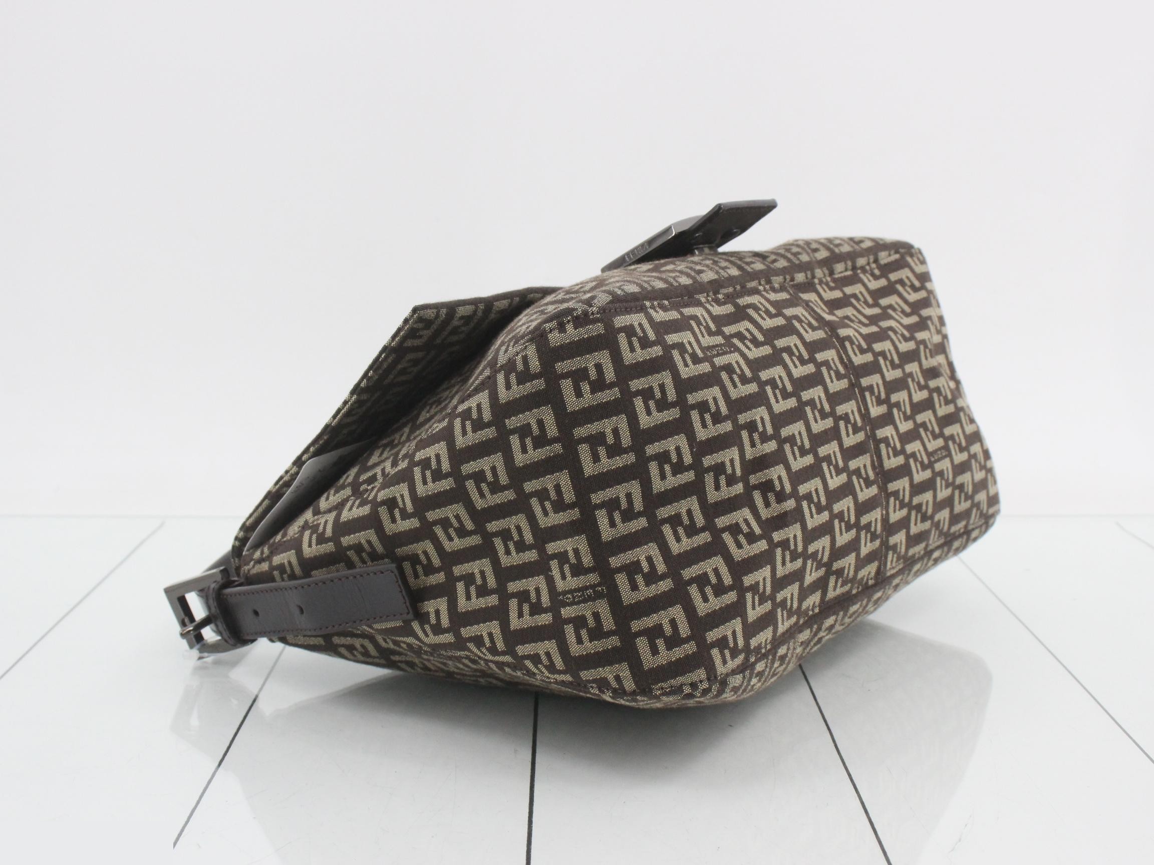 Zucchino Mamma Bucket, Brown, Silver Hardware, 29 x 22 x 12 cm — view 5