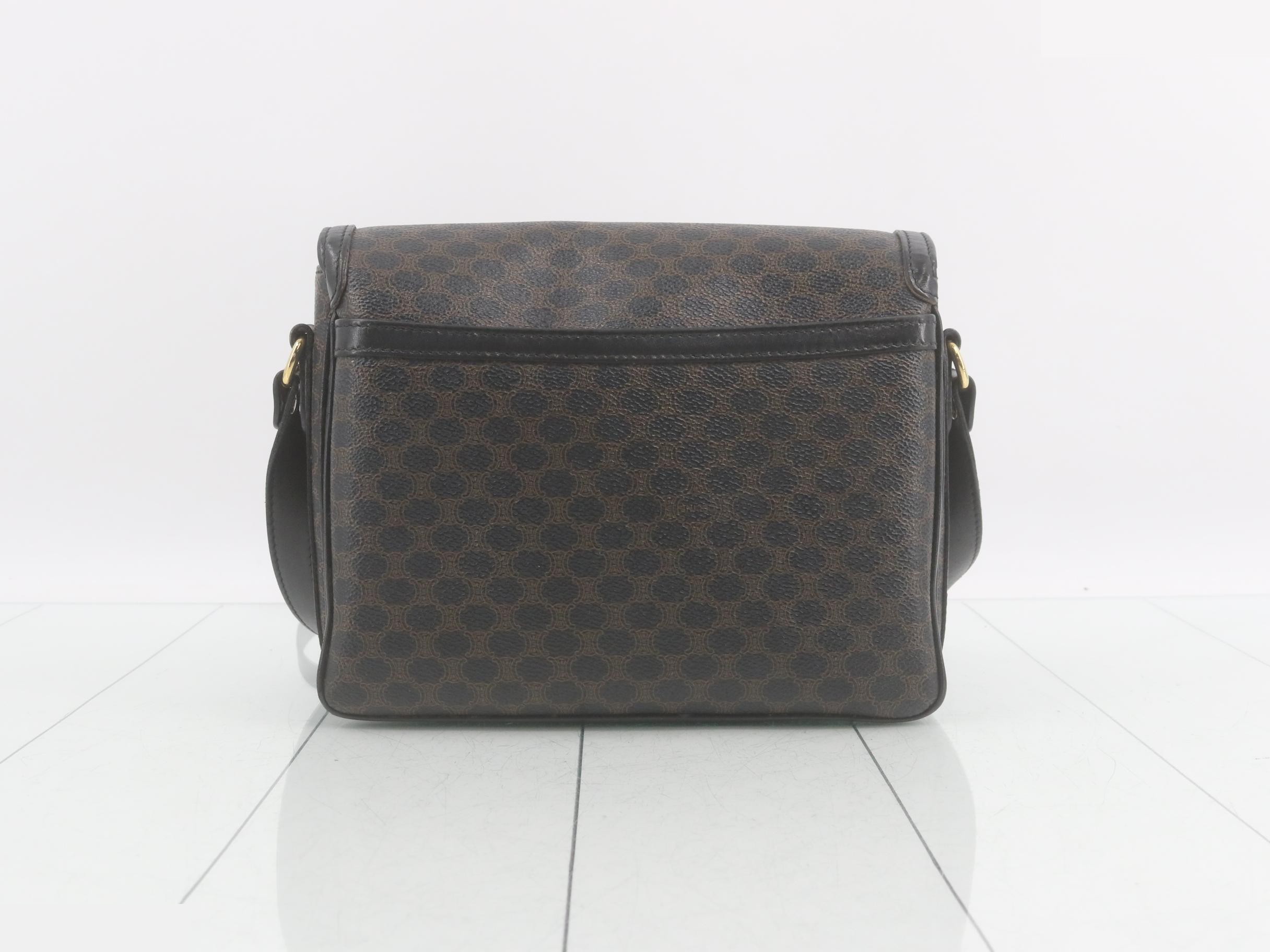 Leather Macadam Triomphe Shoulder Bag, Black — view 2