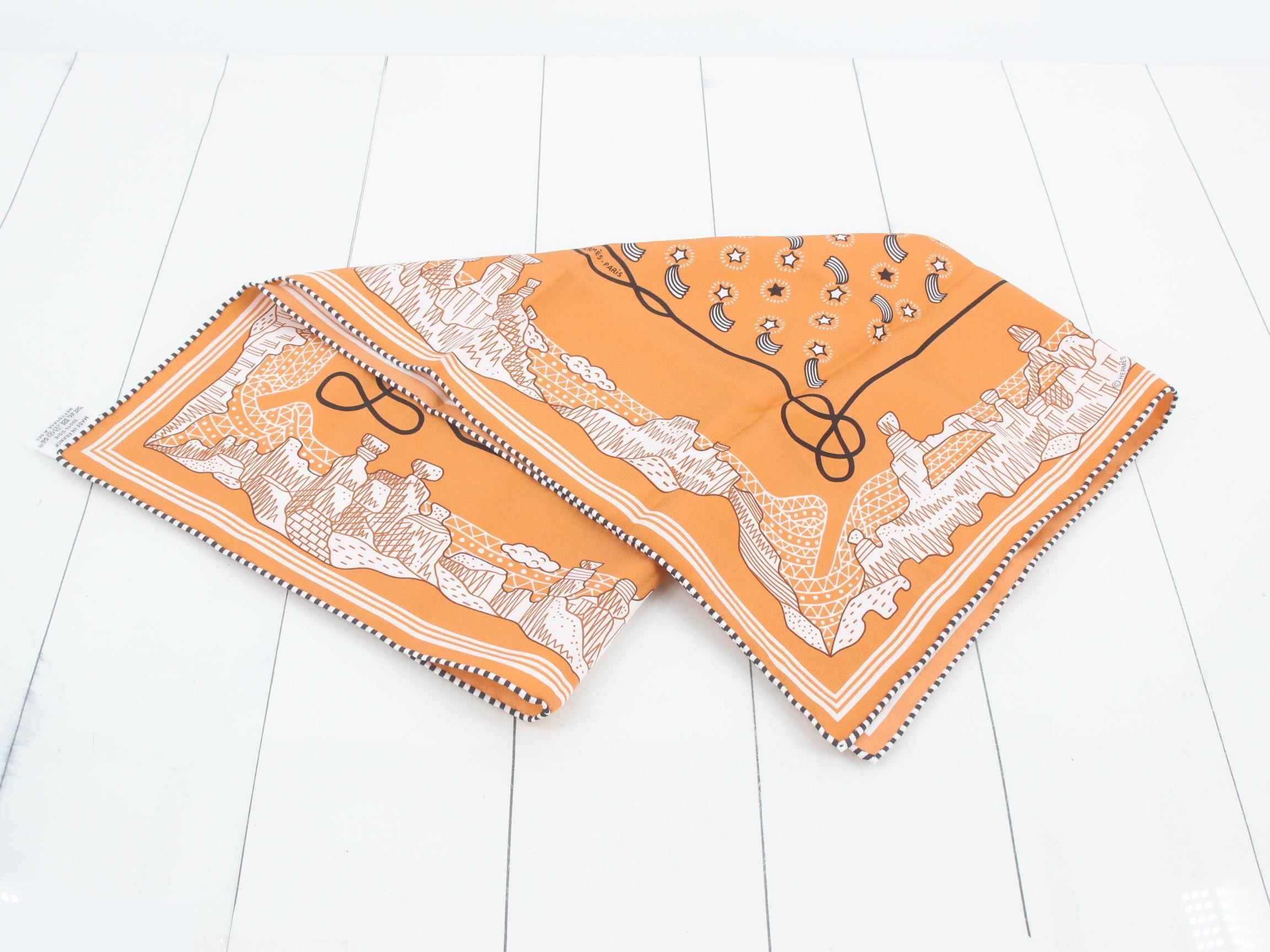 Carre 55 Starry Stream LES CANYONS ETOILES Silk Scarf — view 3