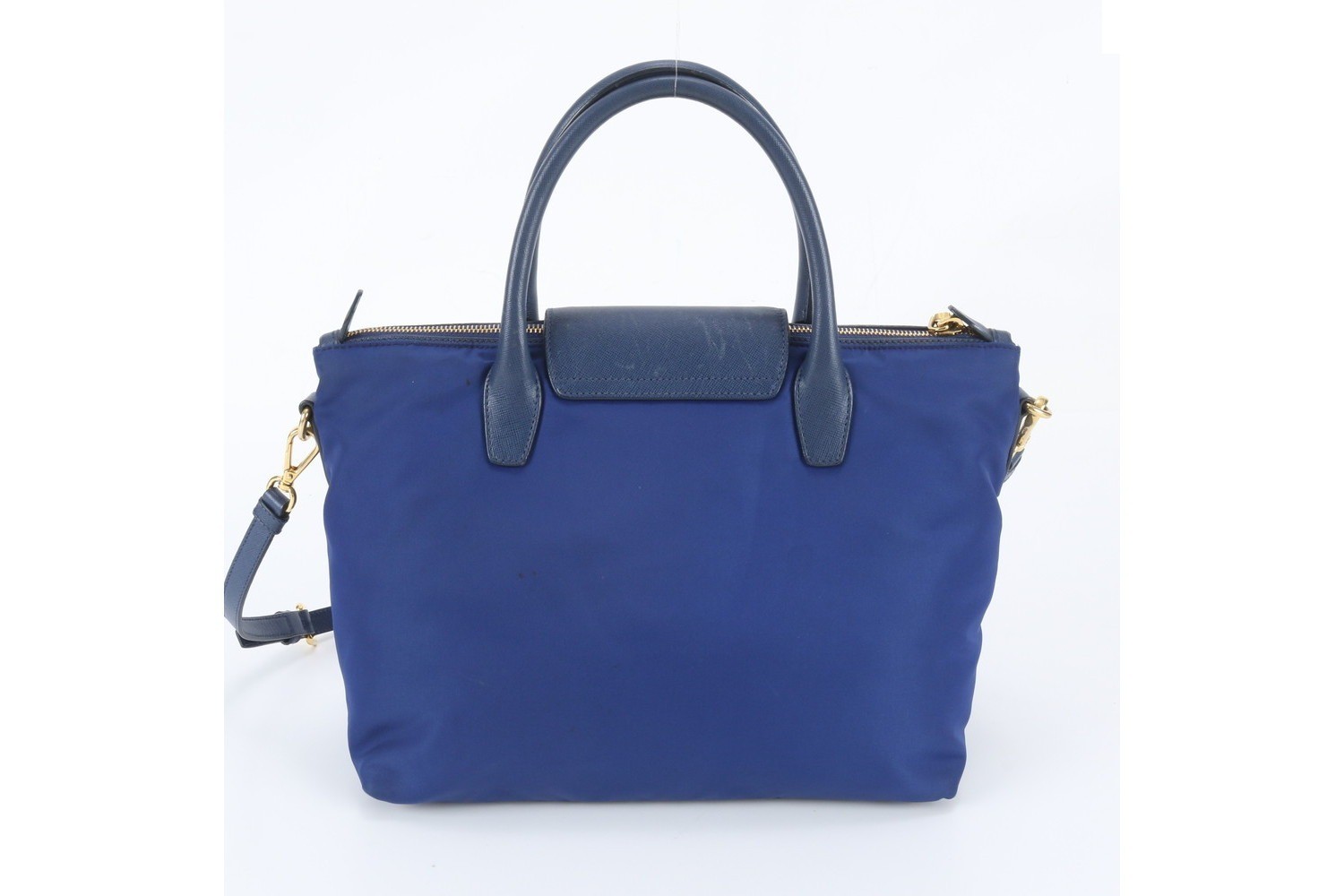 Tessuto Nylon Saffiano Leather 2-Way Shoulder Bag (Crossbody) — view 4