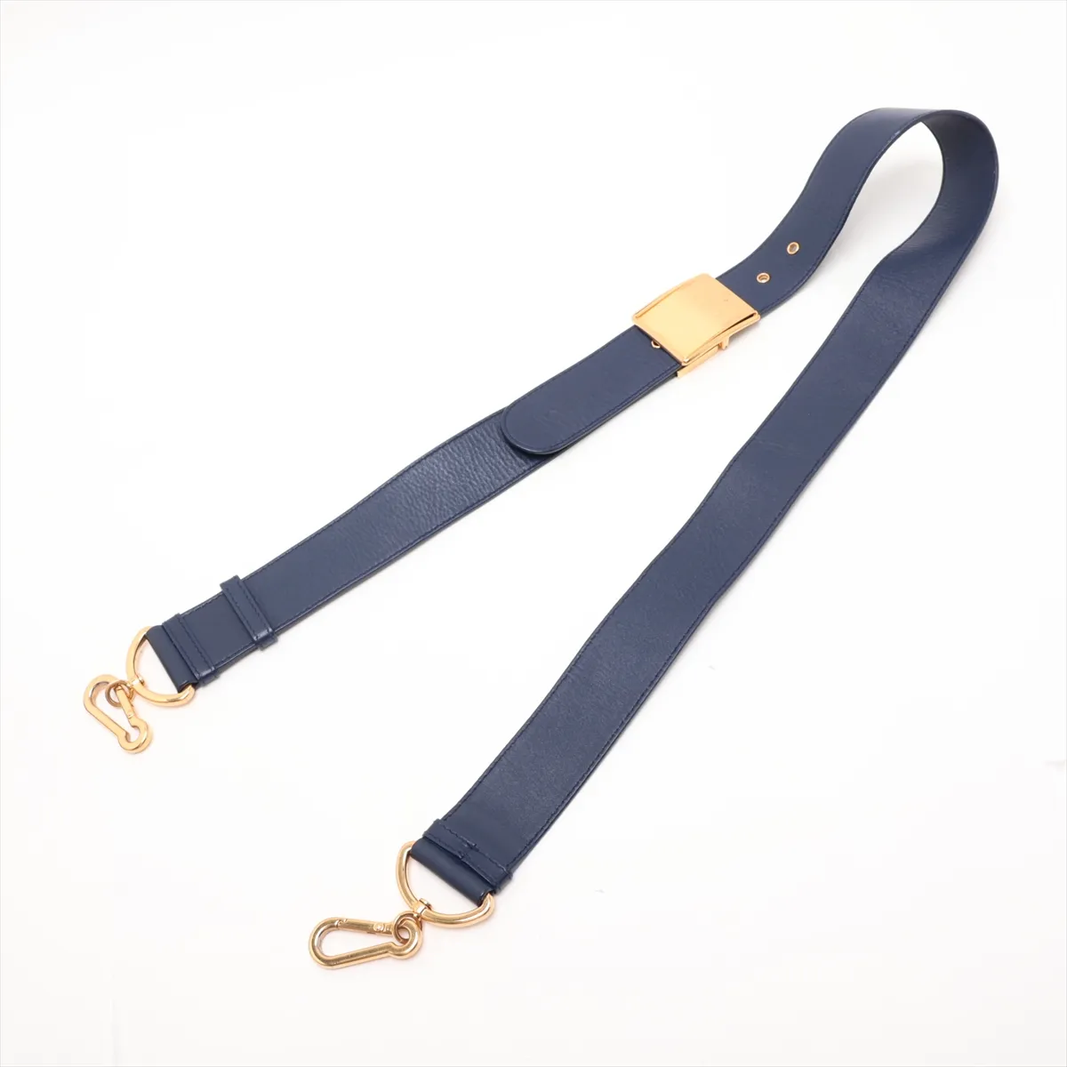 30 Montaigne Leather Shoulder Bag, Navy — view 5