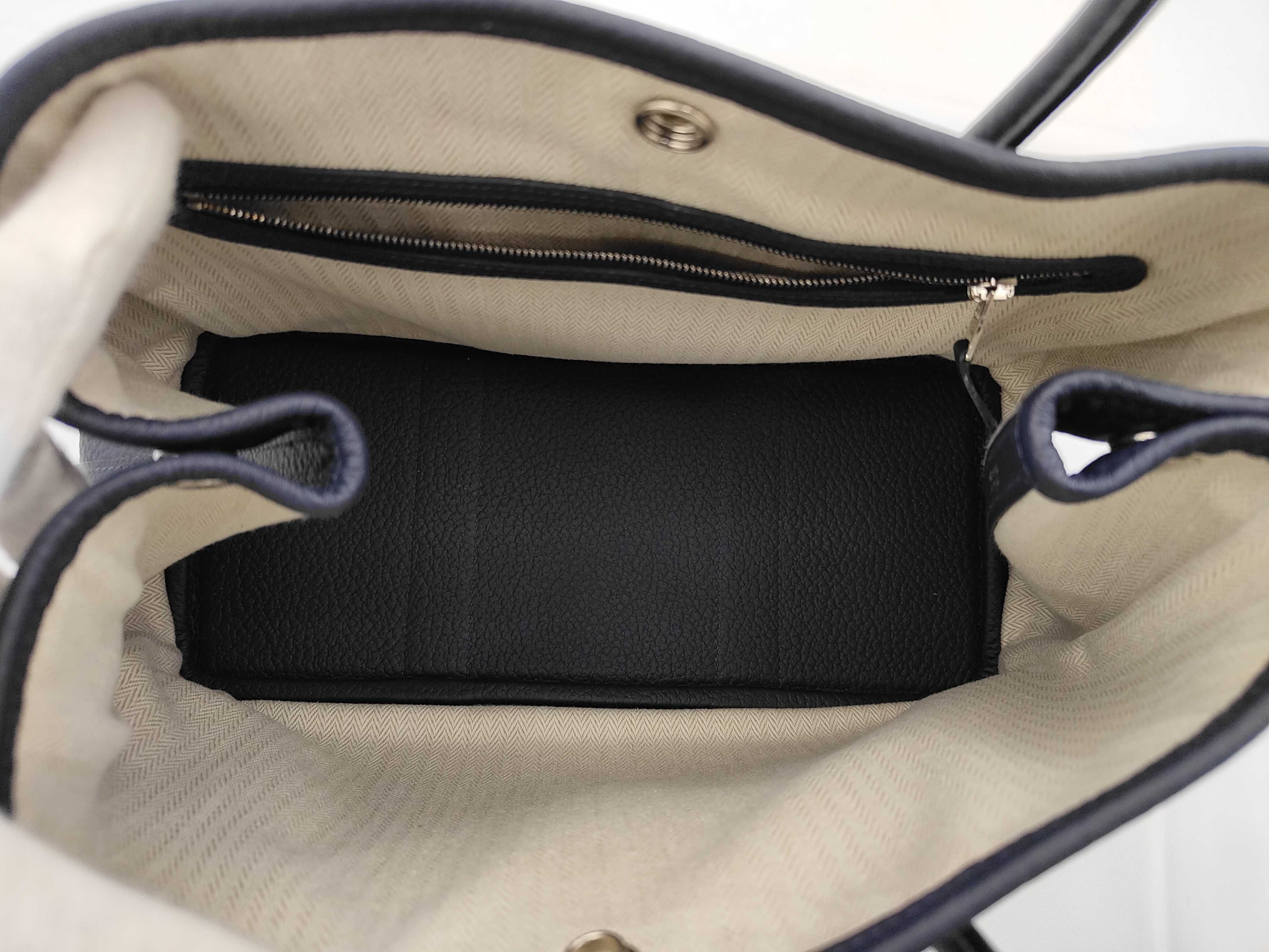 Garden Party TPM Negonda Black Tote Bag with Silver Hardware (D Stamp) — view 8