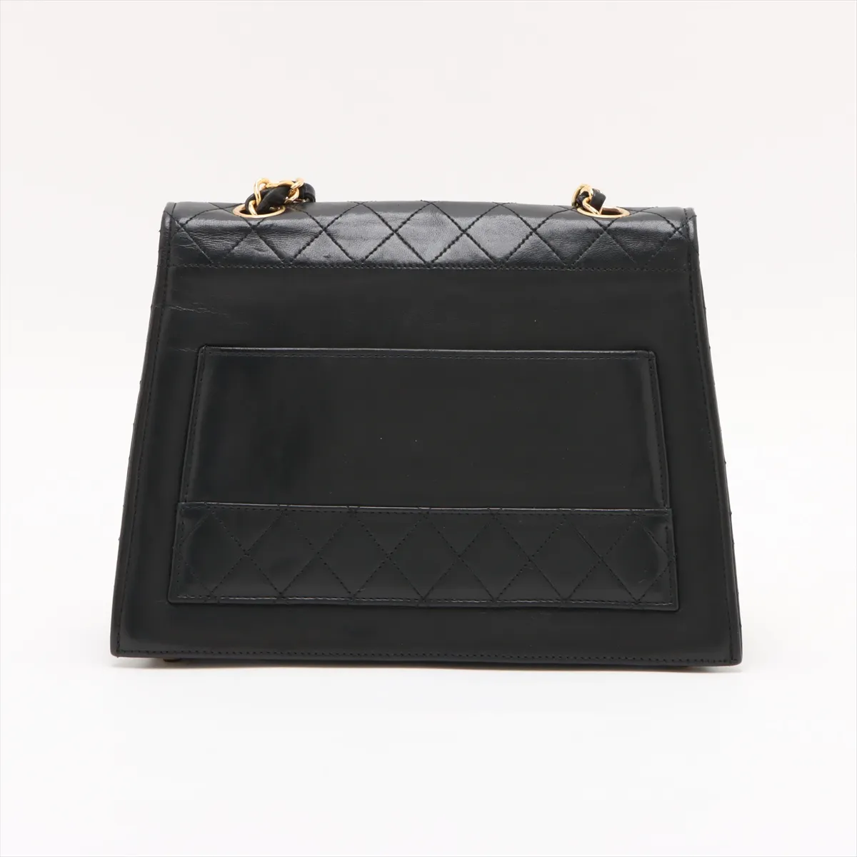 Matelasse Lambskin Single Flap Single Chain Bag Trapezoid Black Gold Hardware 1989437 No. 1 — view 2