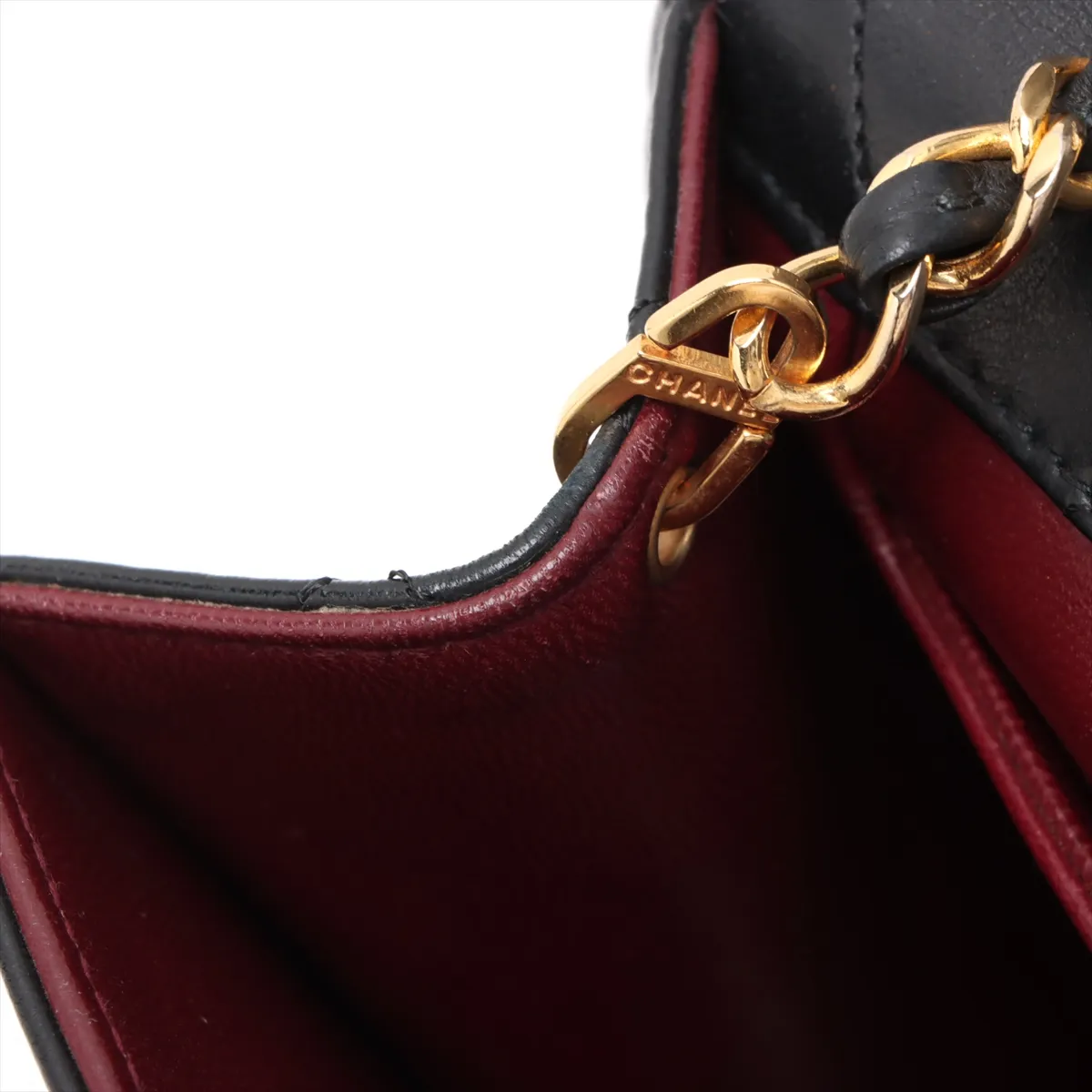 Matelasse Lambskin Single Flap Single Chain Bag Trapezoid Black Gold Hardware 1989437 No. 1 — view 12