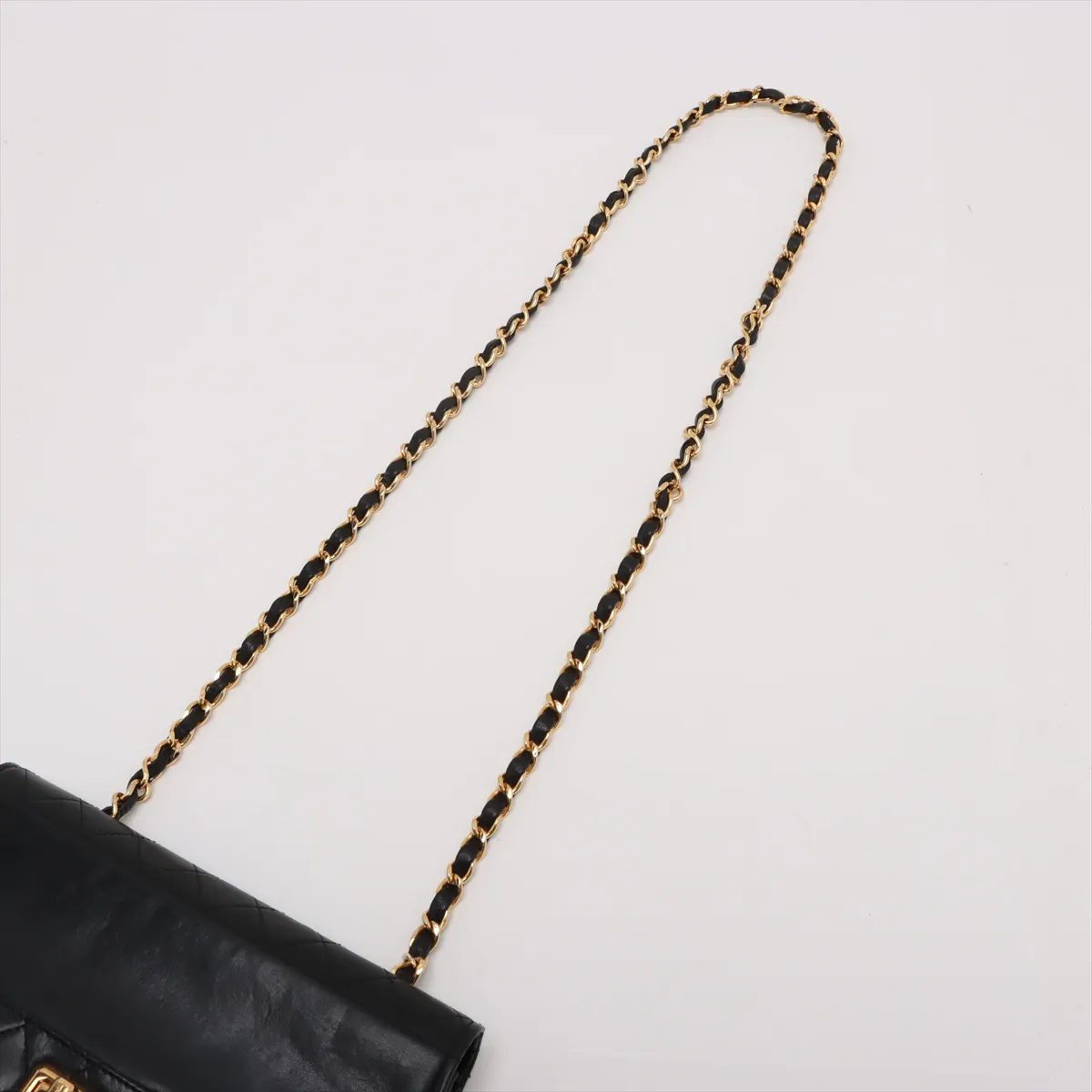 Matelasse Lambskin Single Flap Single Chain Bag Trapezoid Black Gold Hardware 1989437 No. 1 — view 5