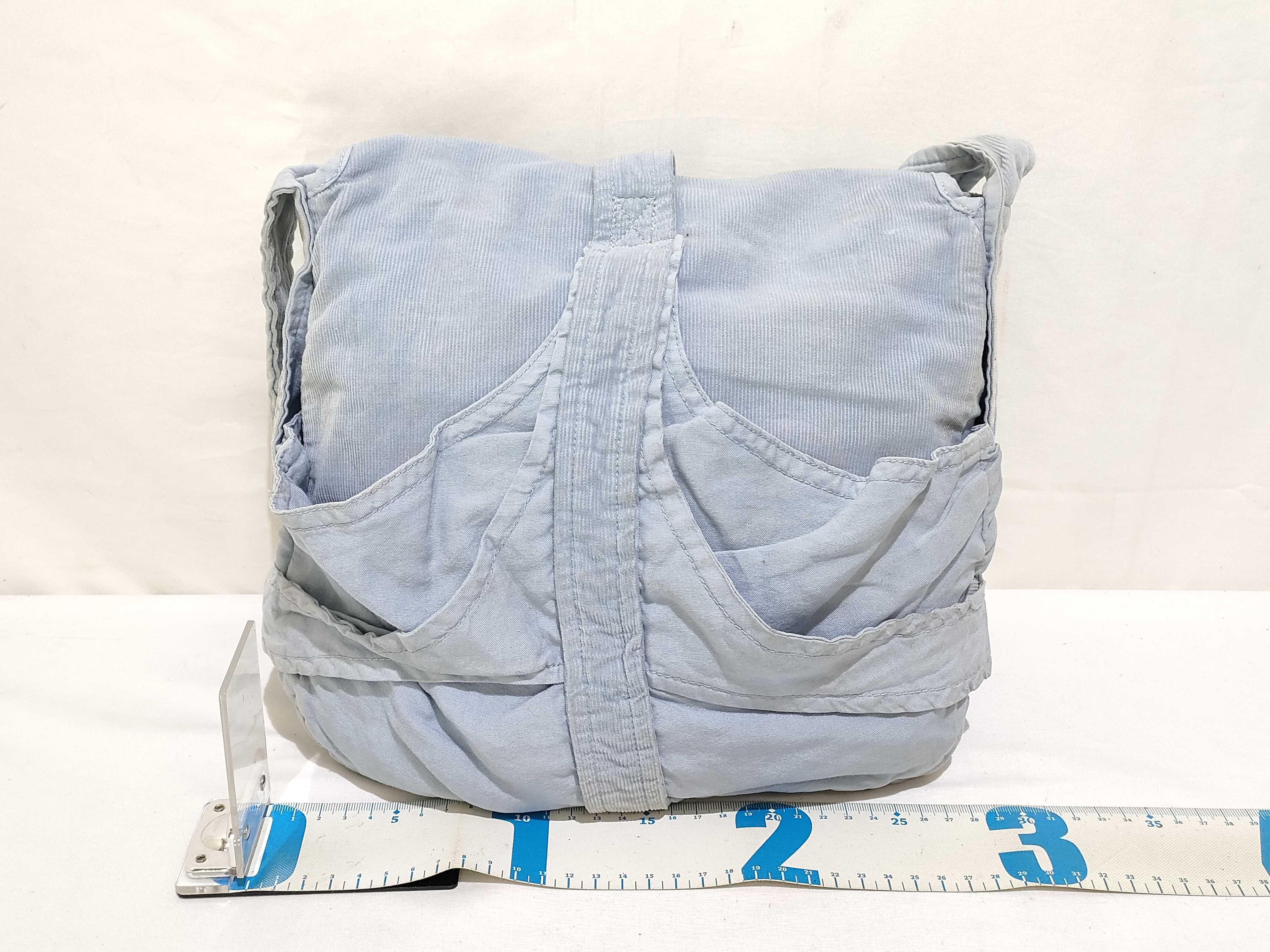 Corduroy Shoulder Bag, Blue — view 2