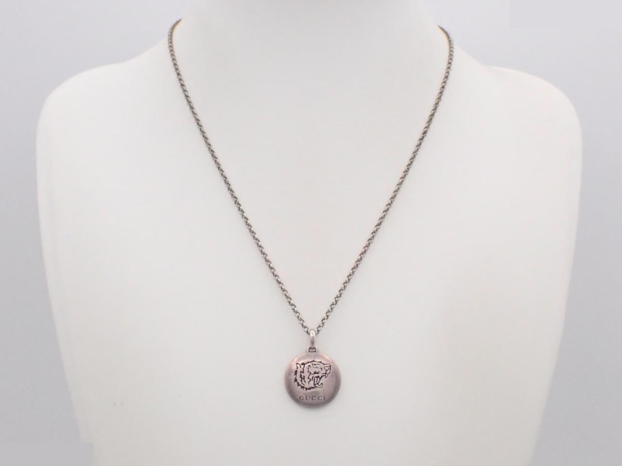 Tiger Head Necklace, 925 Sterling Silver, 13.0g, Chain approx. 50cm — view 4