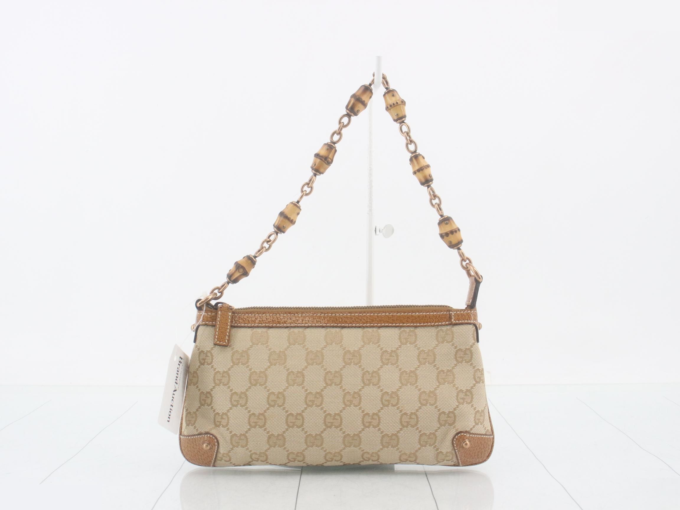 GG Canvas Bamboo Handbag Accessory Pouch — view 2