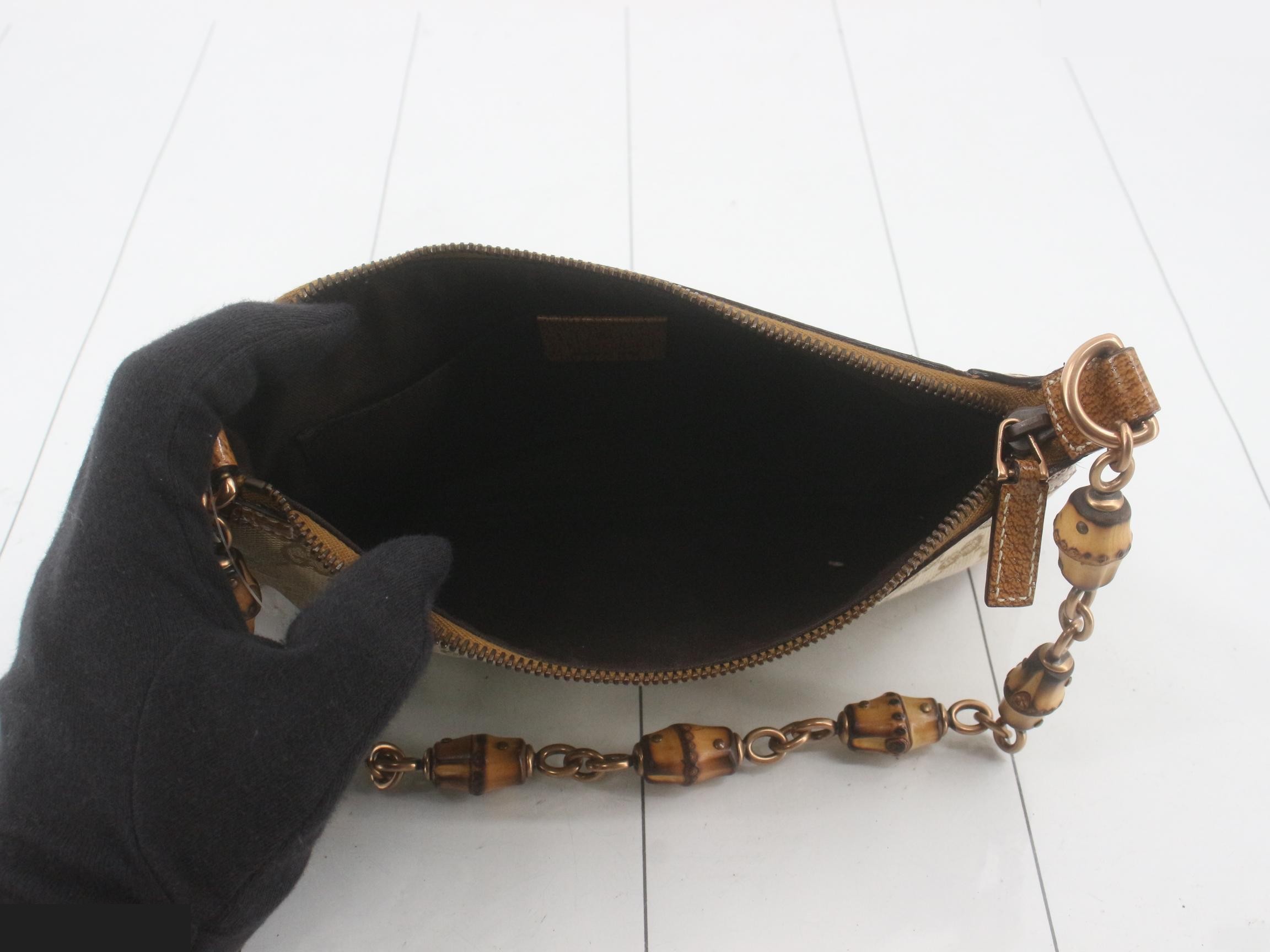 GG Canvas Bamboo Handbag Accessory Pouch — view 4