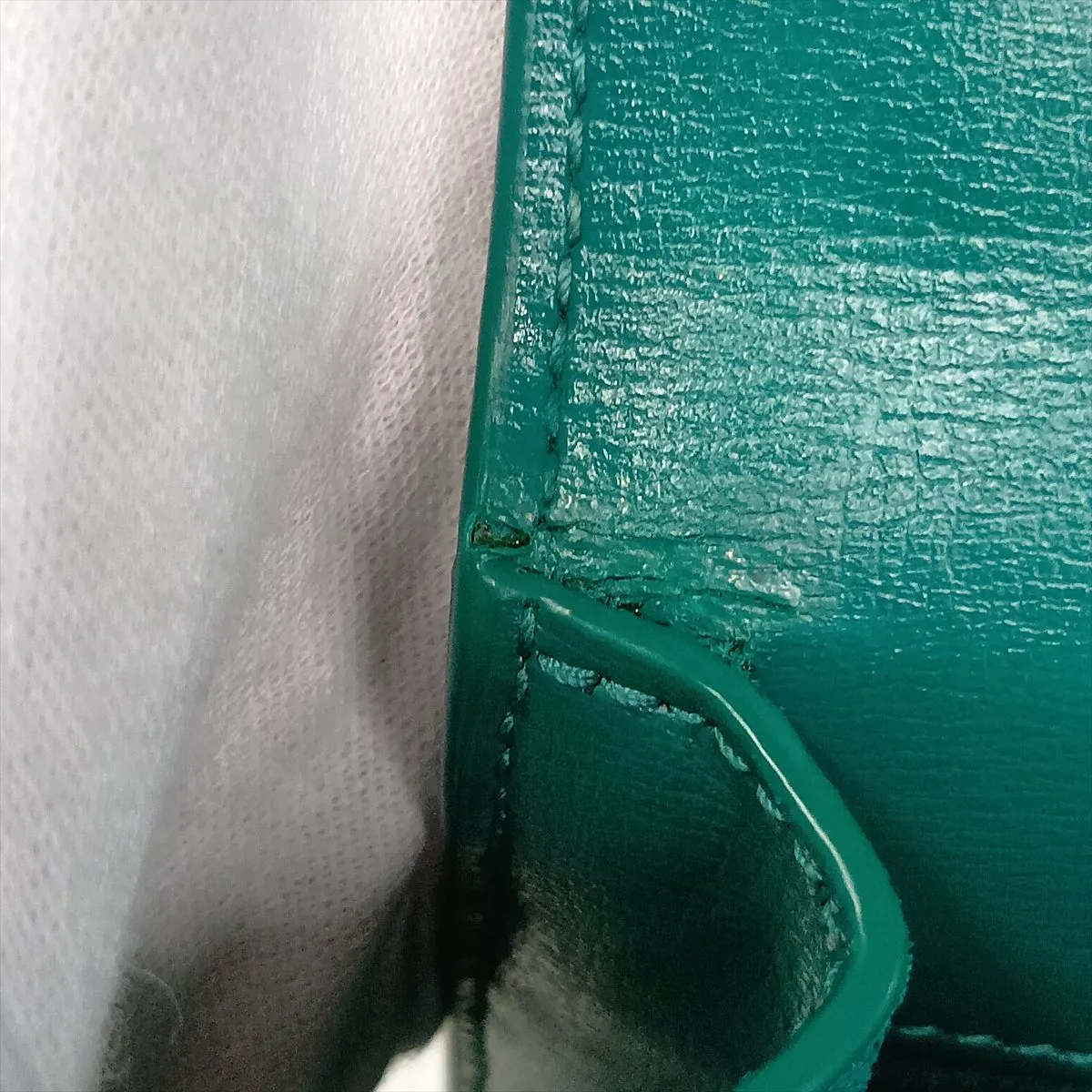 Sunset 442906 Leather Chain Shoulder Bag Green — view 13