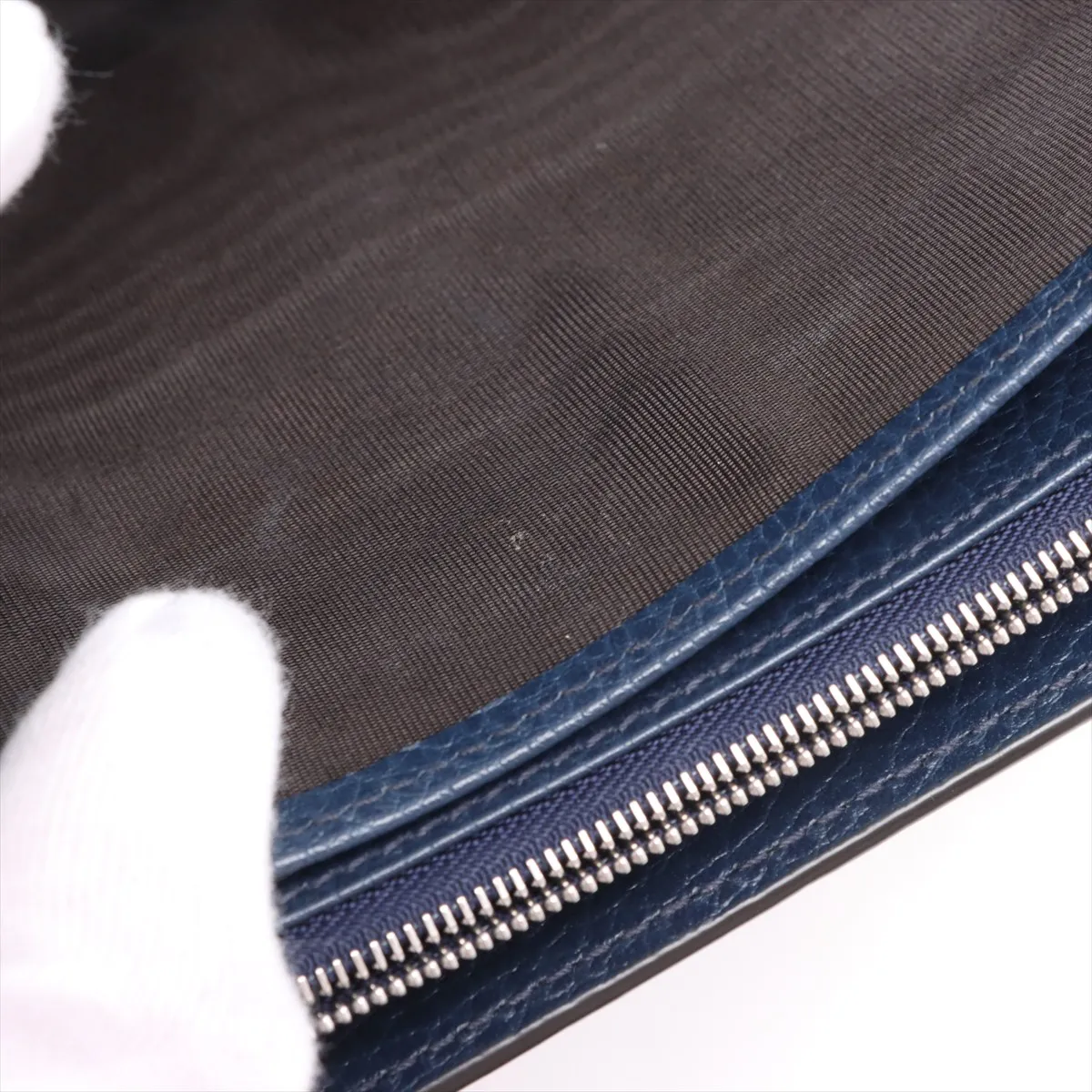 Dionysus Leather Chain Wallet Blue 401231 — view 12