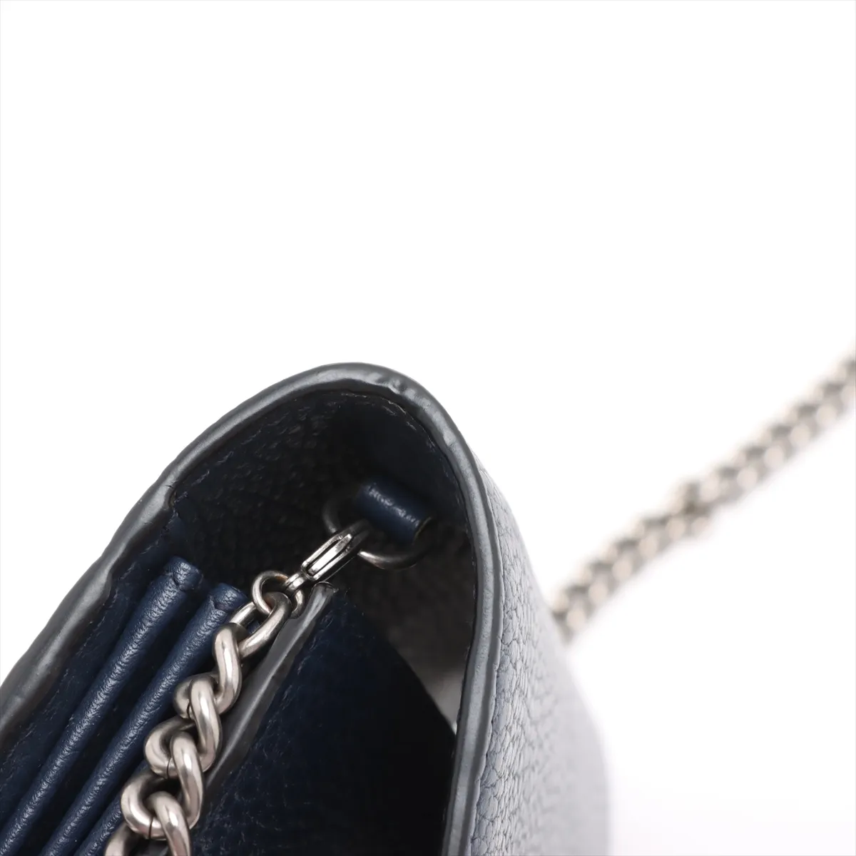 Dionysus Leather Chain Wallet Blue 401231 — view 13