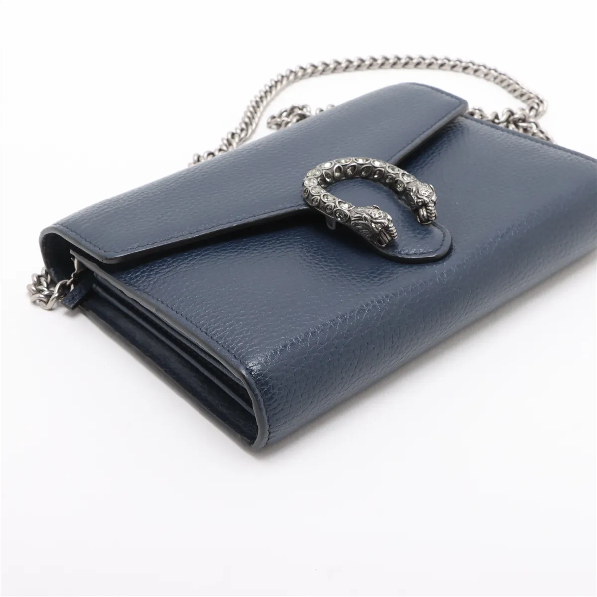 Dionysus Leather Chain Wallet Blue 401231 — view 4