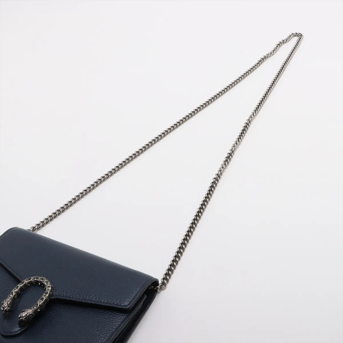 Dionysus Leather Chain Wallet Blue 401231 — view 5