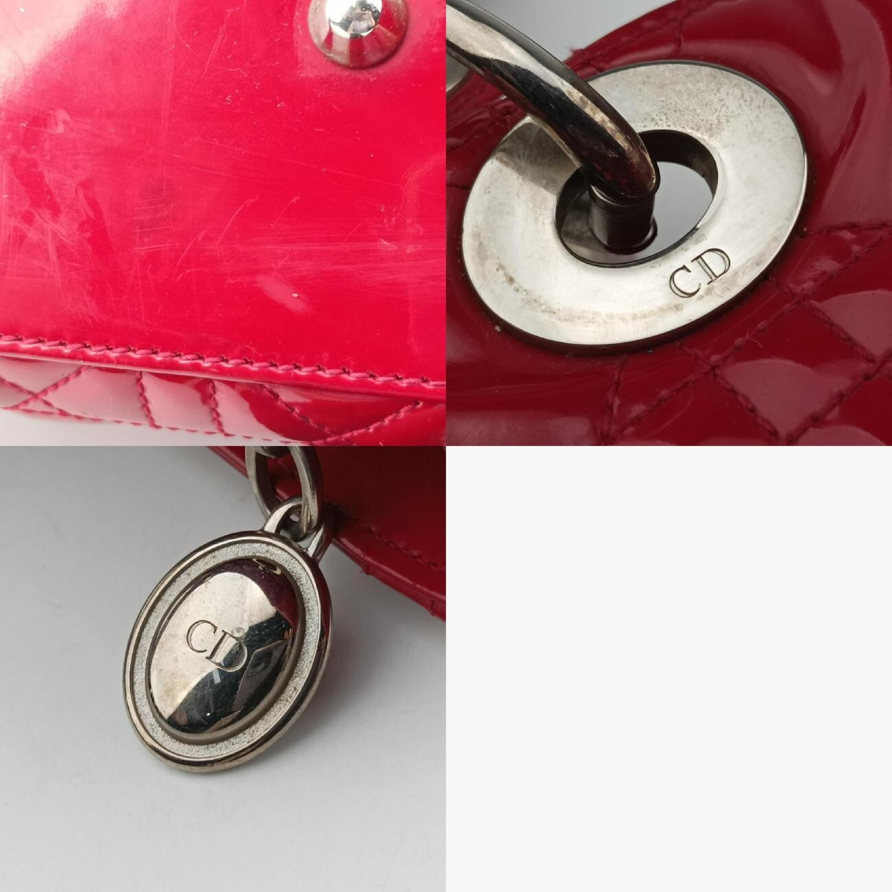 Lady Dior Red Patent Leather Handbag 05-MA-0152 — view 11