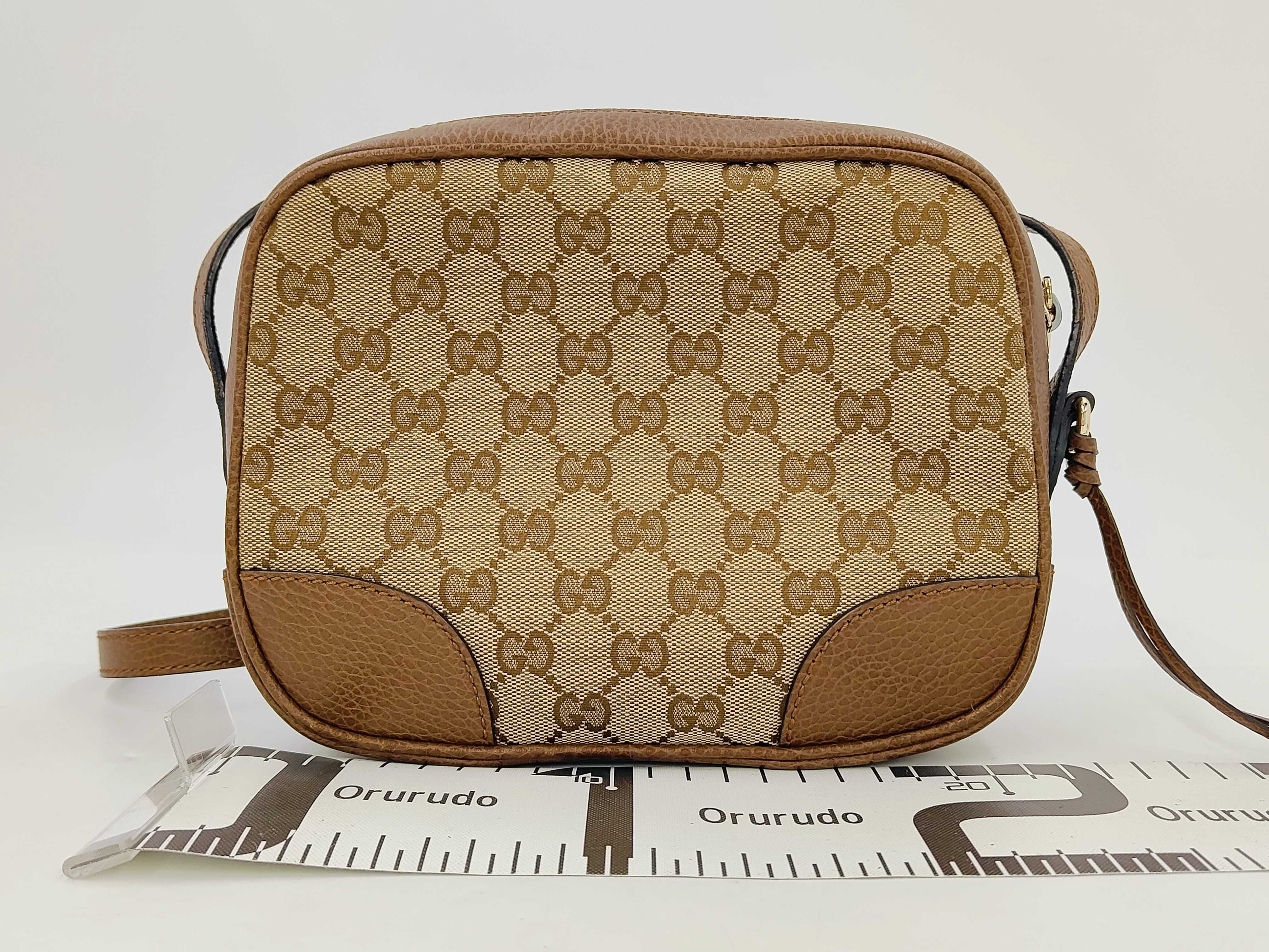 449413 GG Canvas Brown Camel Shoulder Bag — view 2