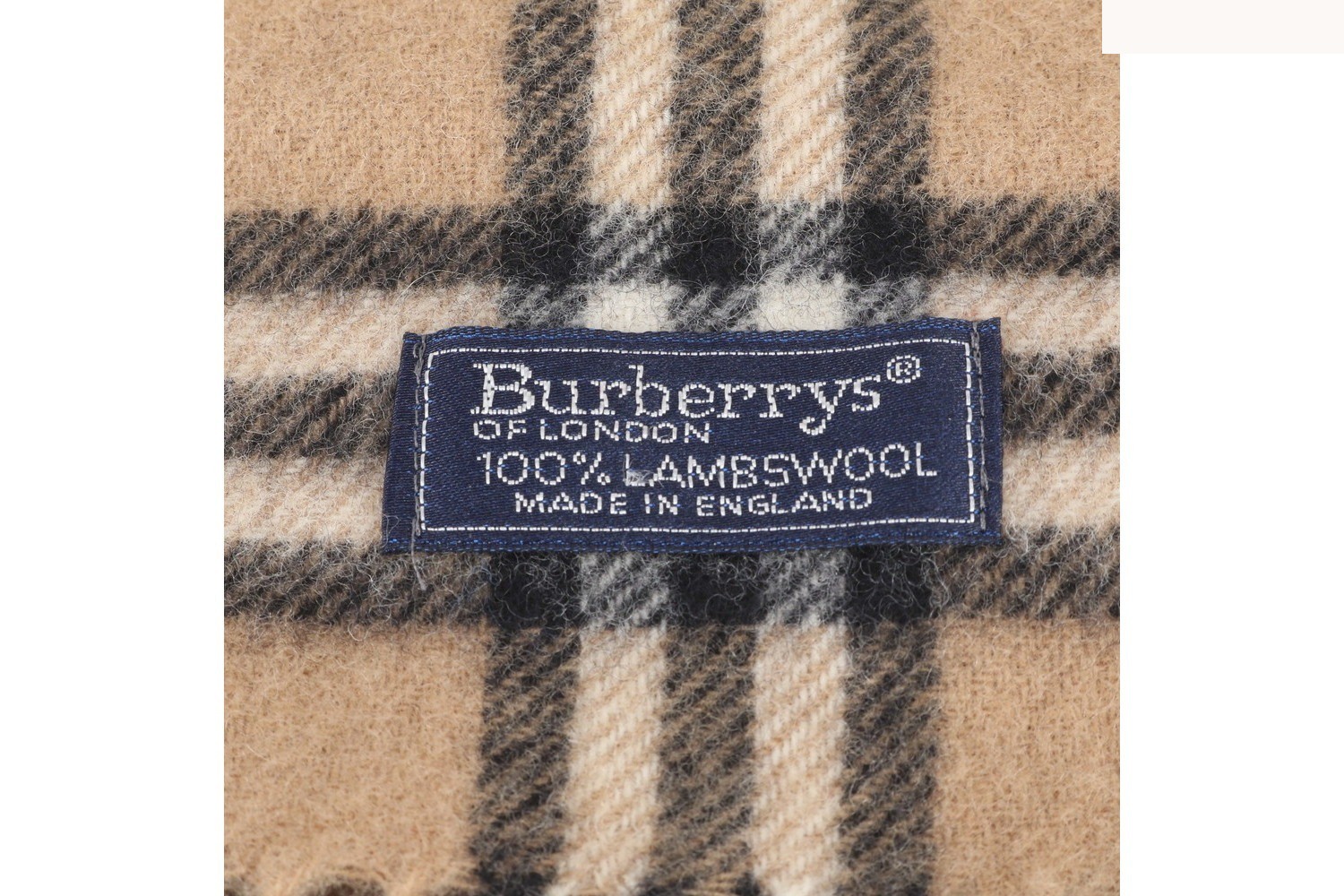 Nova Check scarf with tags attached. — view 3
