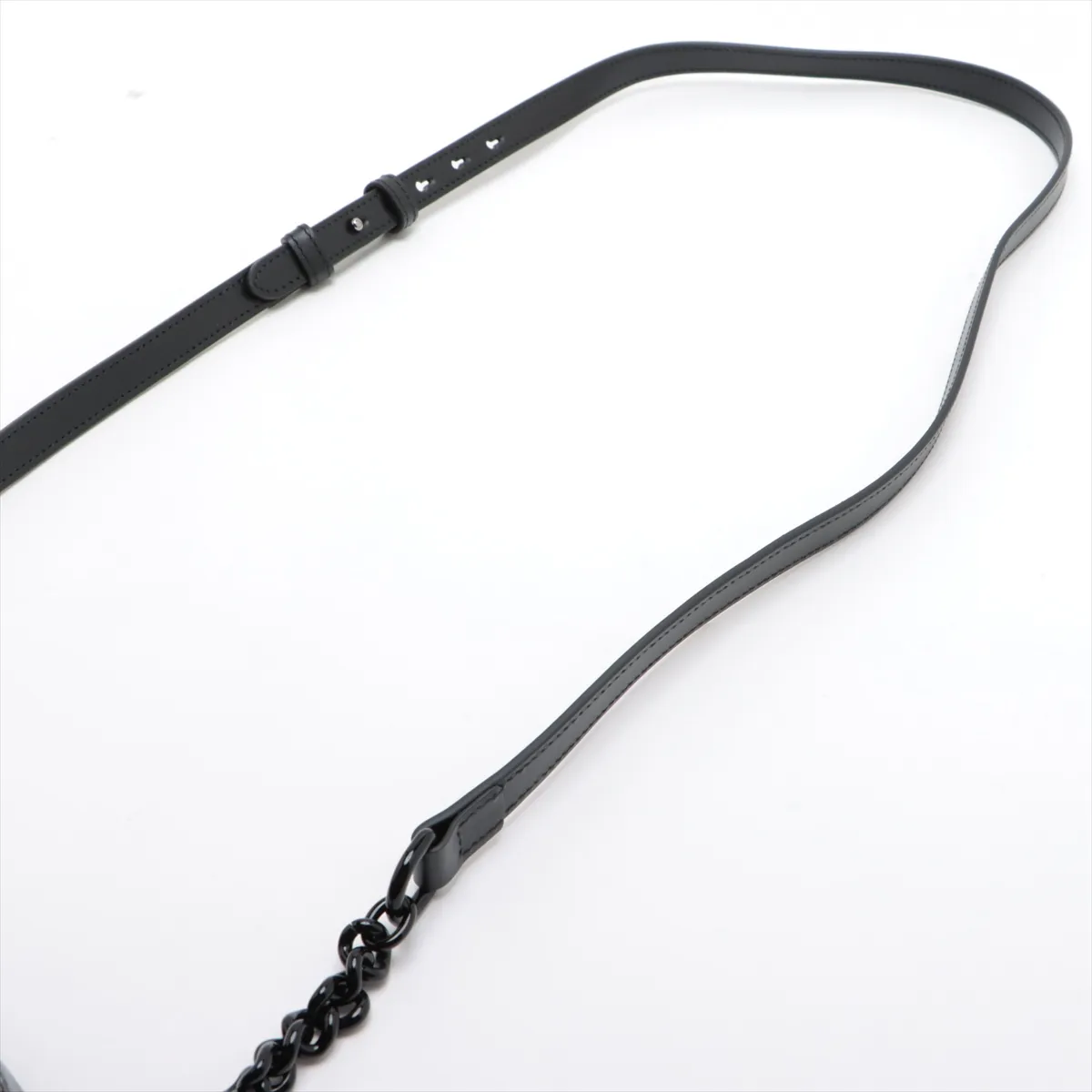 GG Marmont PVC x Leather Chain Shoulder Bag, Black, 447632 — view 5