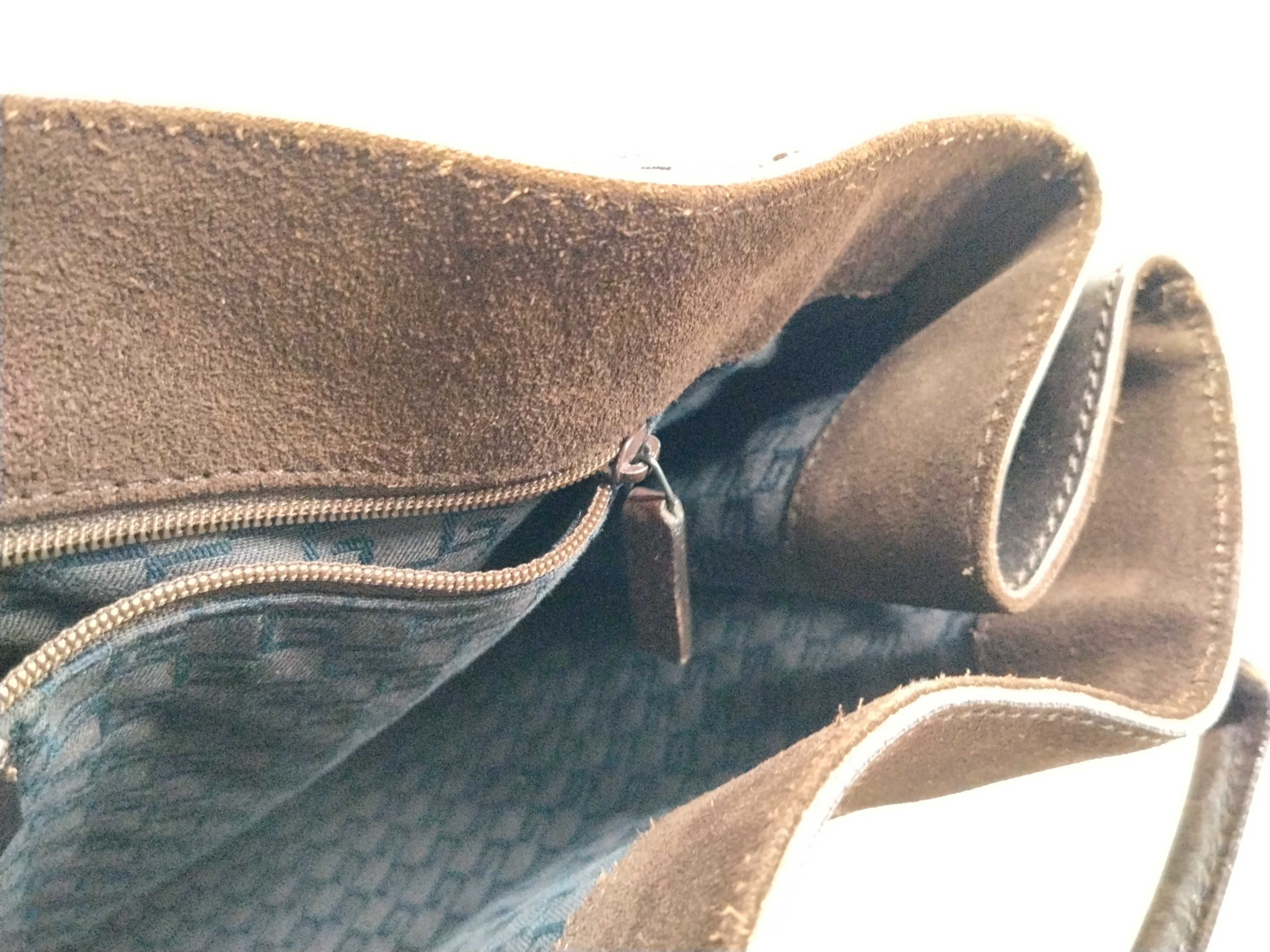 101346 Tote Bag, Brown Suede Tote Bag — view 11