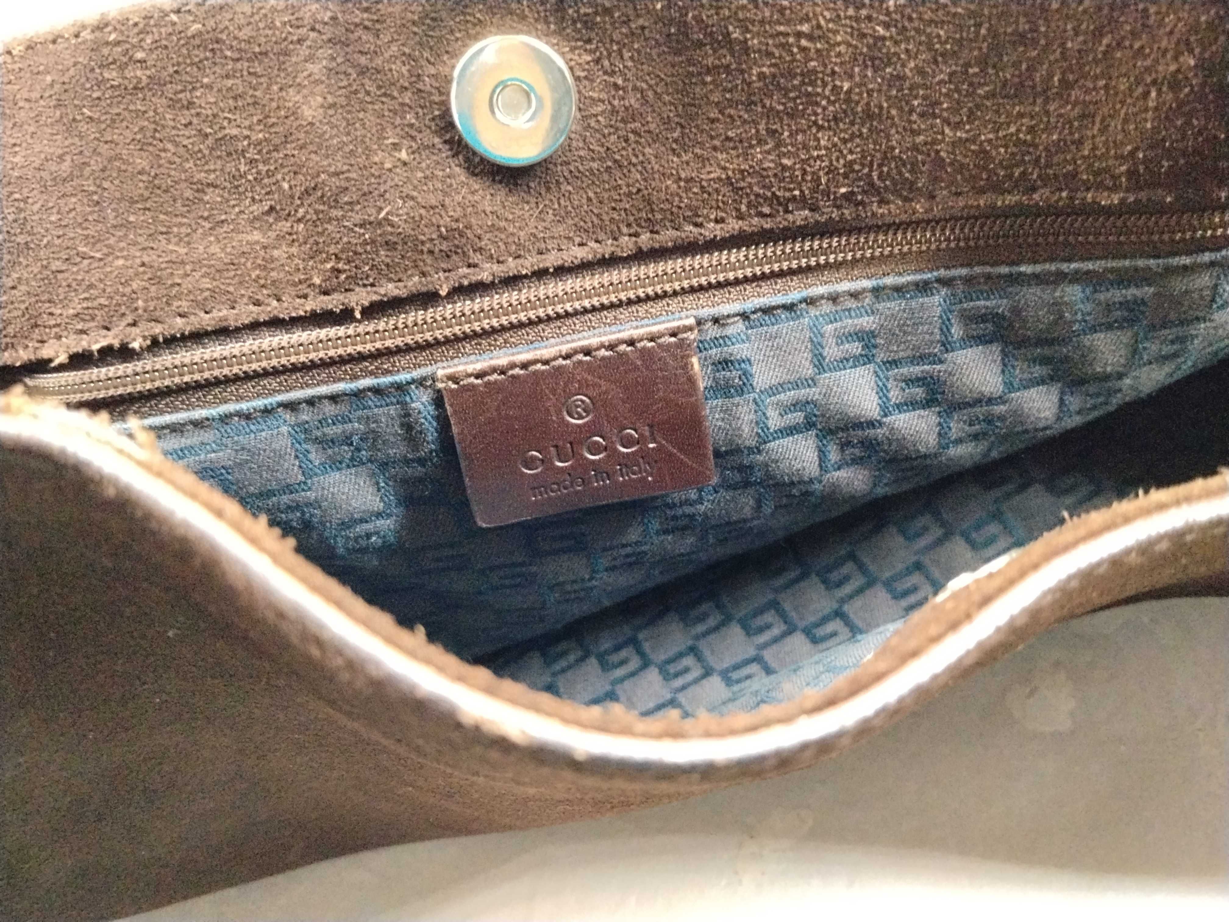 101346 Tote Bag, Brown Suede Tote Bag — view 14