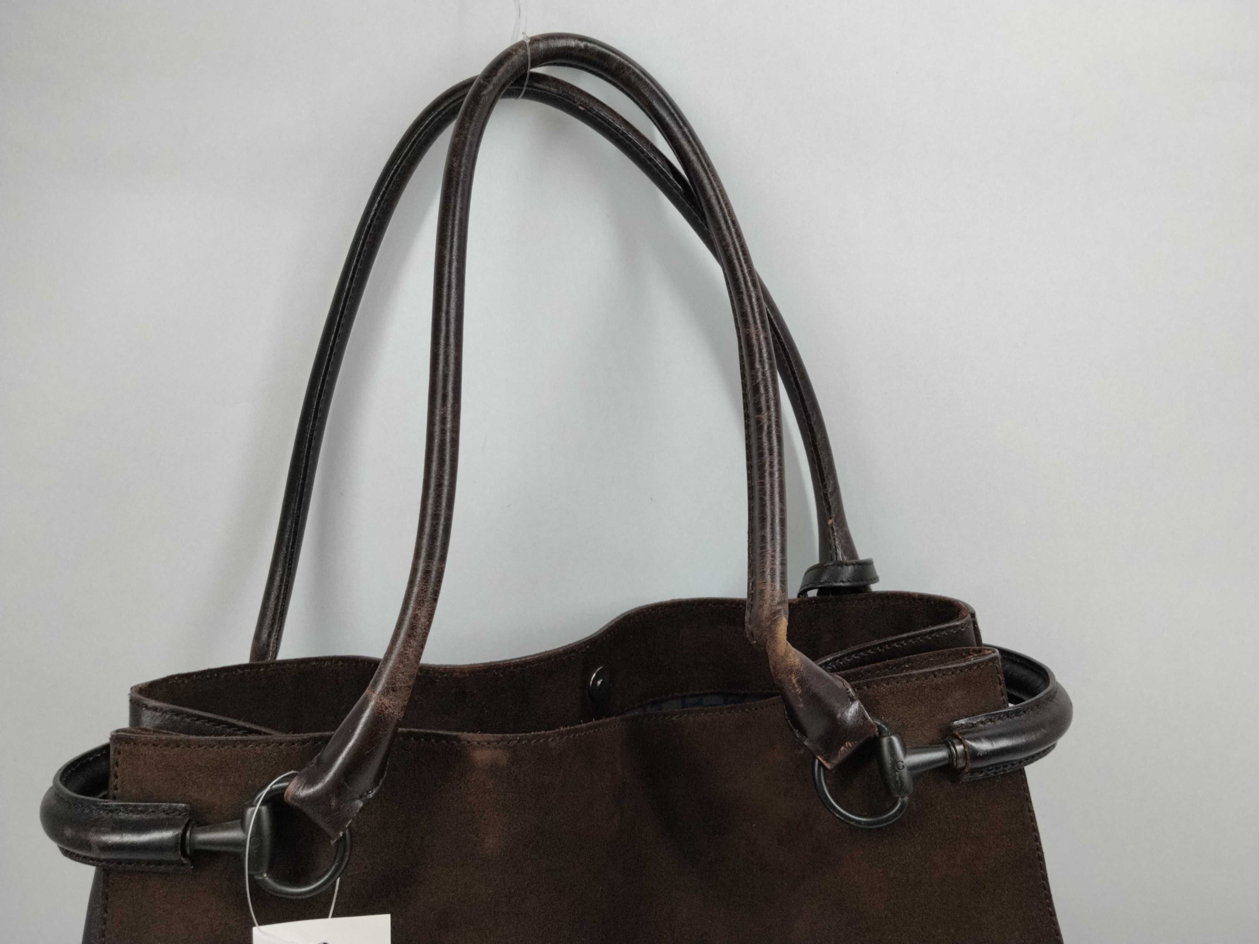 101346 Tote Bag, Brown Suede Tote Bag — view 4