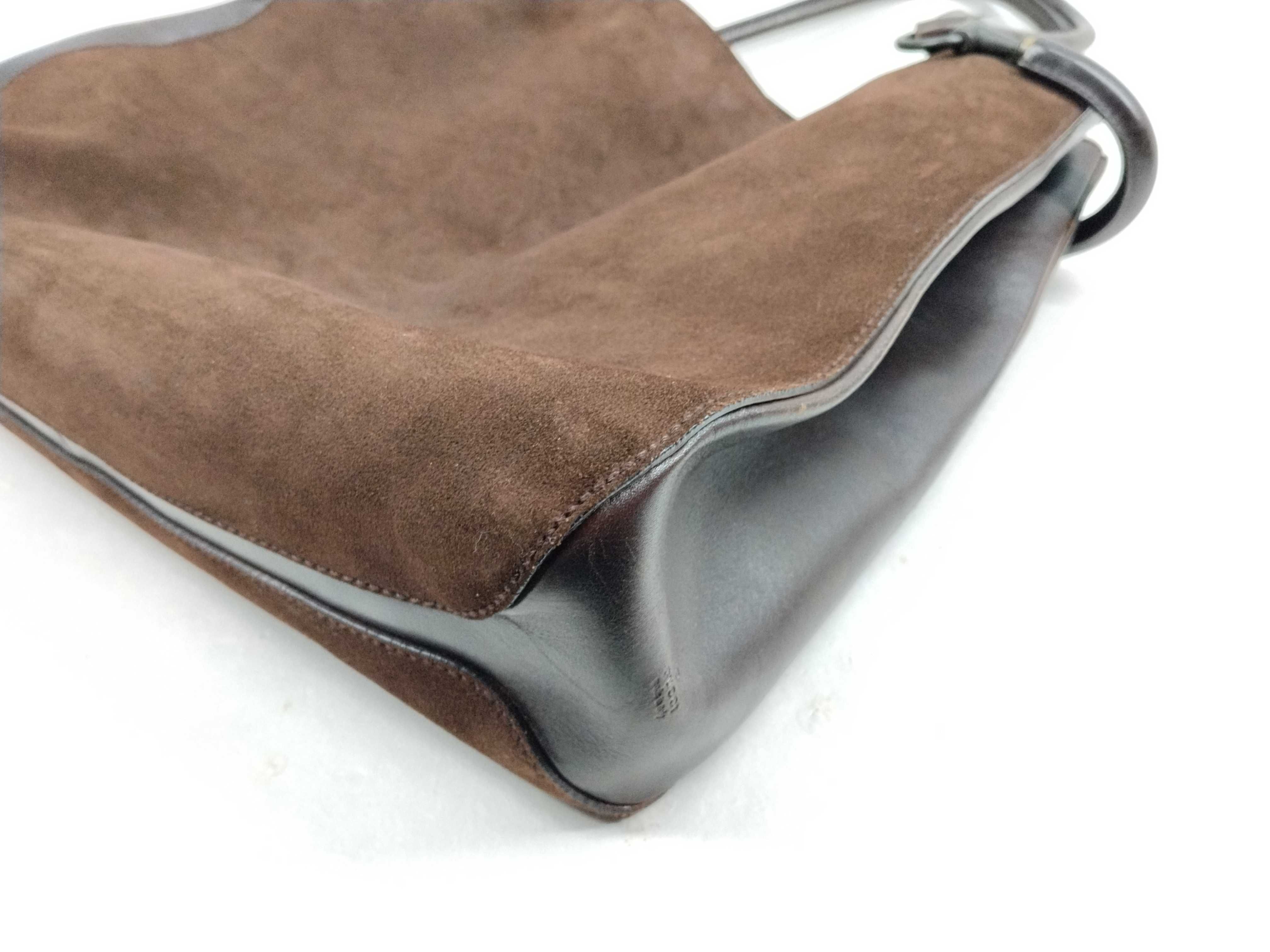 101346 Tote Bag, Brown Suede Tote Bag — view 6