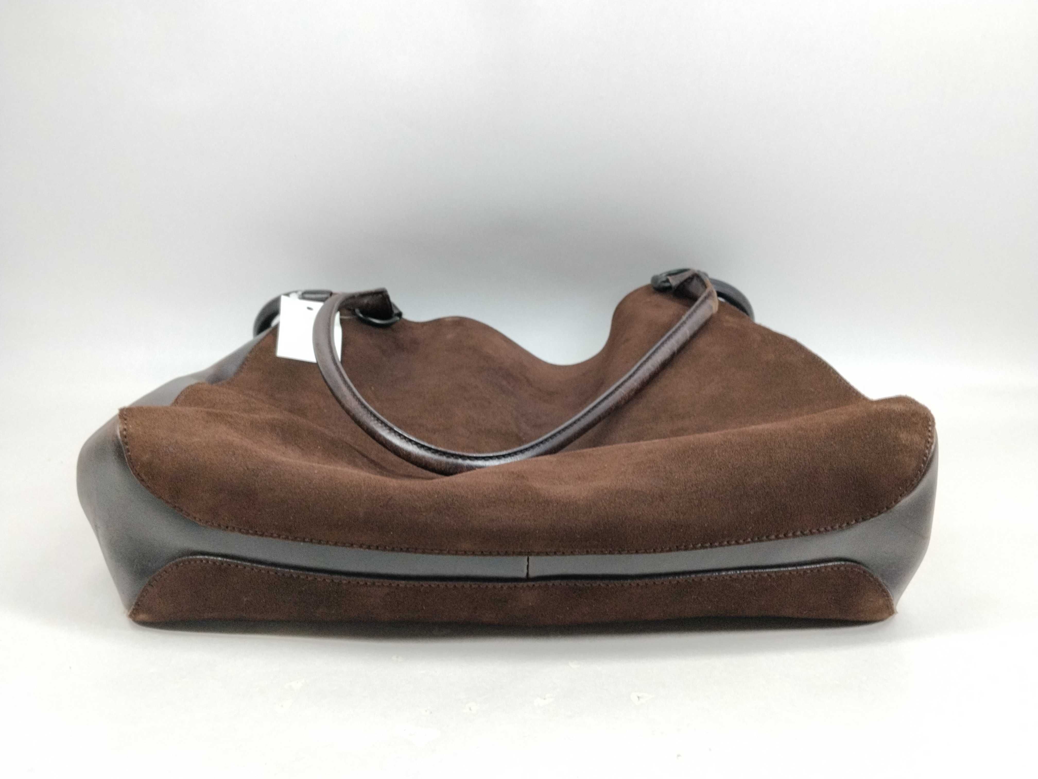 101346 Tote Bag, Brown Suede Tote Bag — view 7