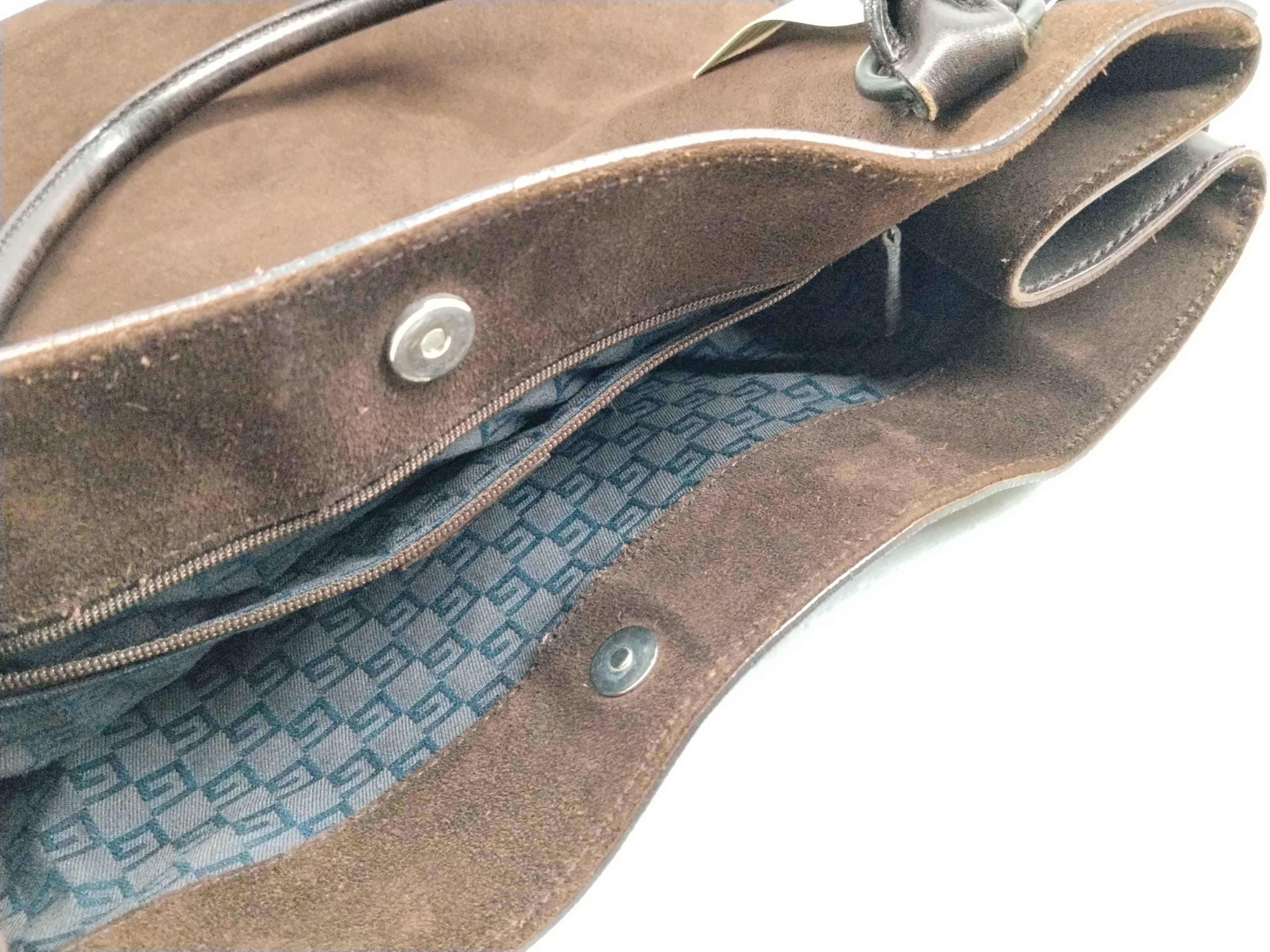 101346 Tote Bag, Brown Suede Tote Bag — view 8