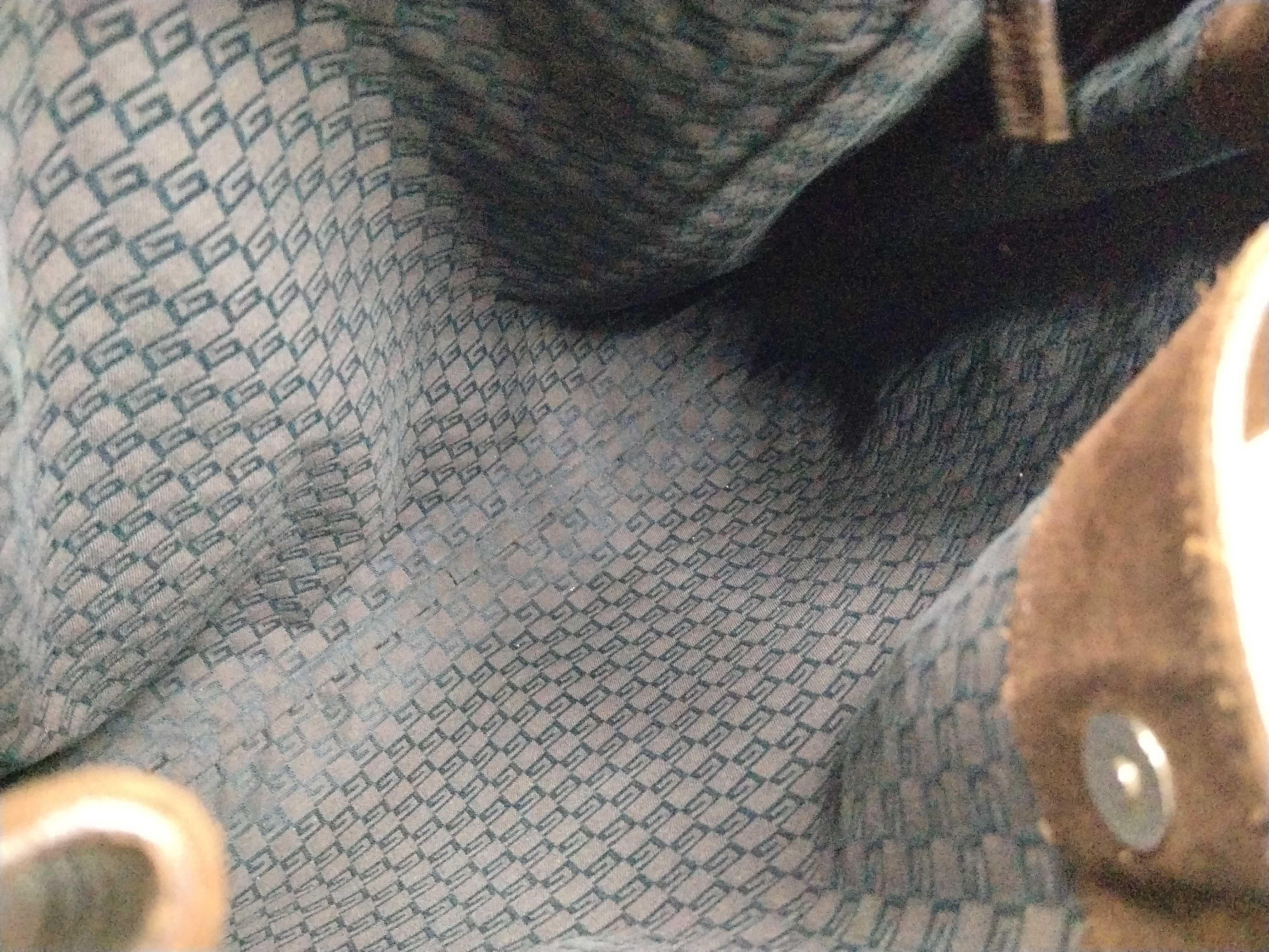 101346 Tote Bag, Brown Suede Tote Bag — view 9