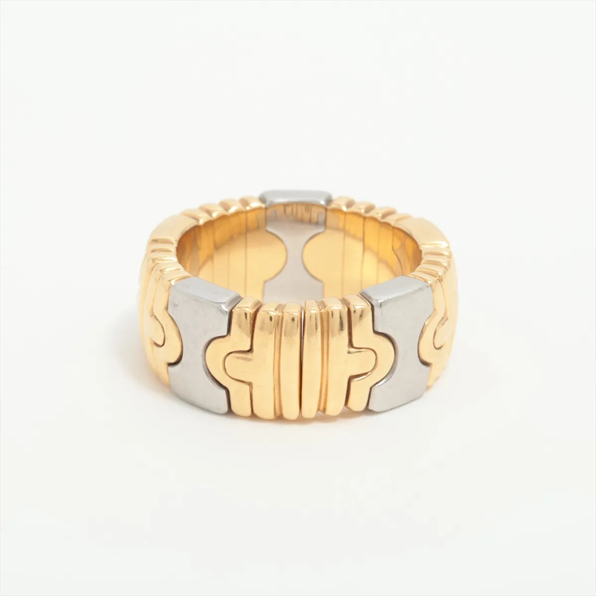 Parentesi Diamond Ring, 750 (Yellow Gold) x Stainless Steel, 12.4g, Condition M, — view 2