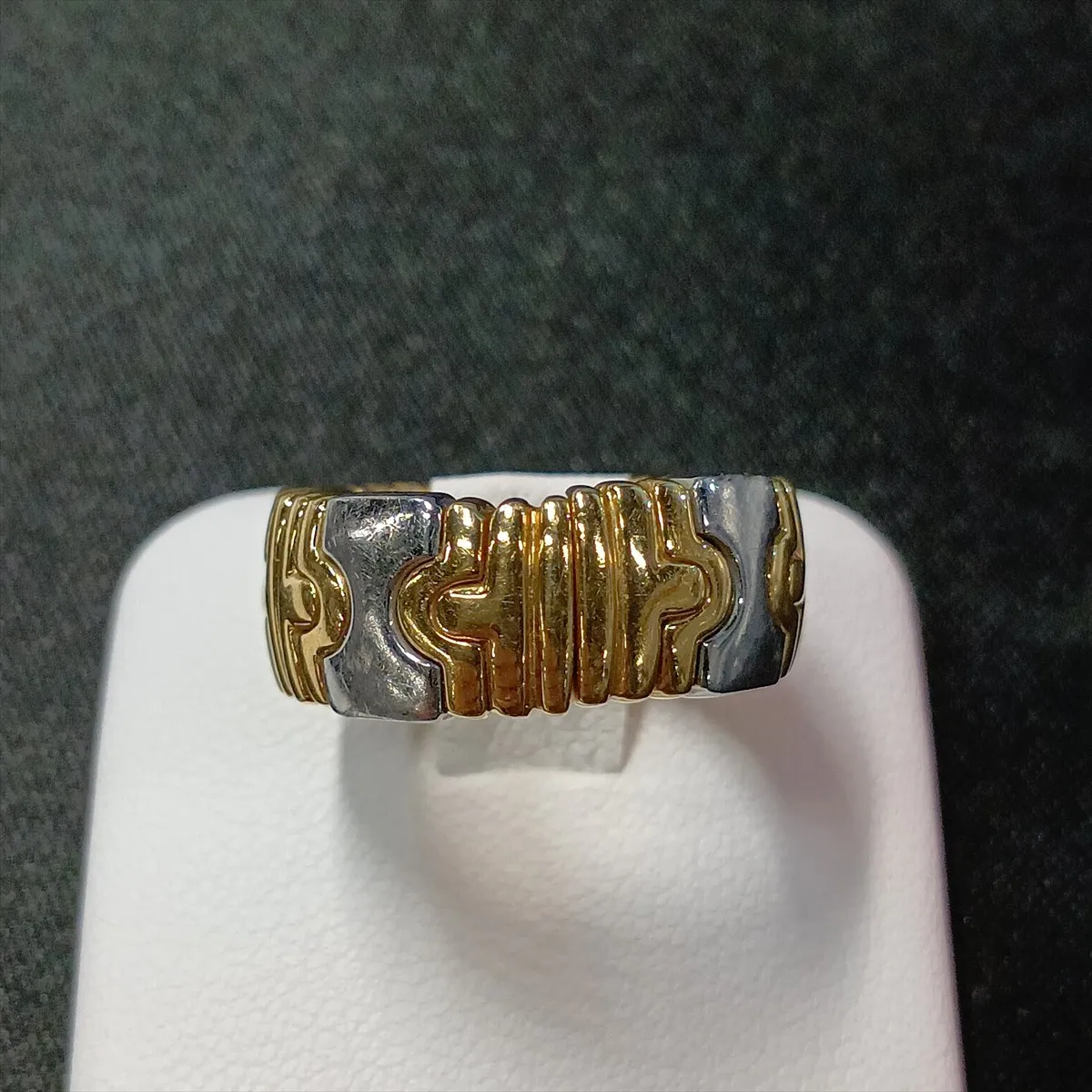 Parentesi Diamond Ring, 750 (Yellow Gold) x Stainless Steel, 12.4g, Condition M, — view 4