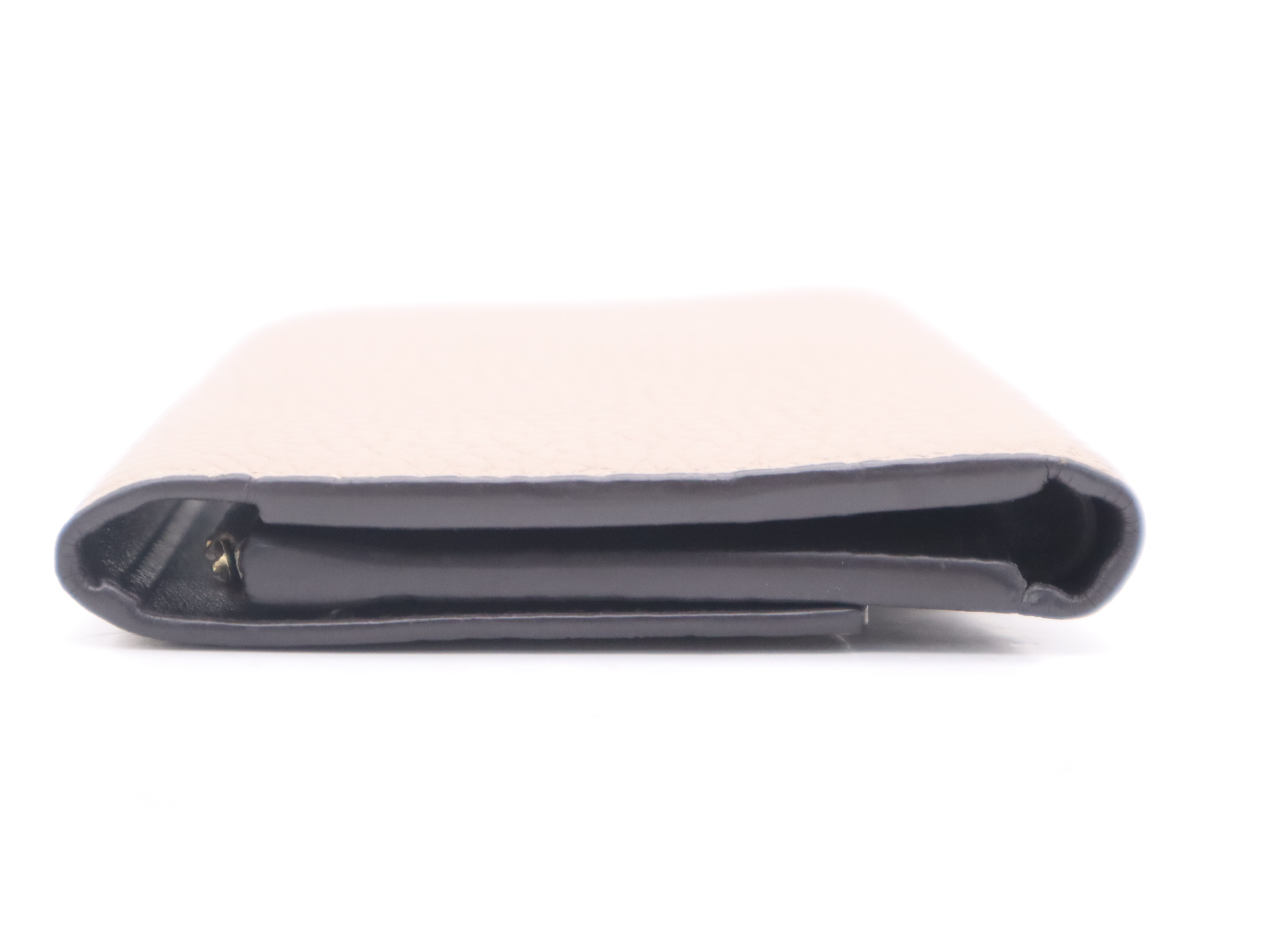 M62159 Taurillon Leather Portefeuille Capucines Compact Beige Wallet — view 3
