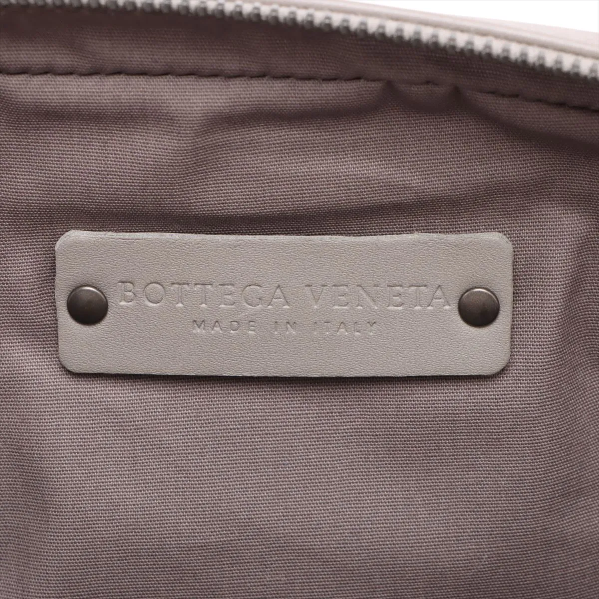 Intrecciato Leather Waist Pouch Gray — view 10
