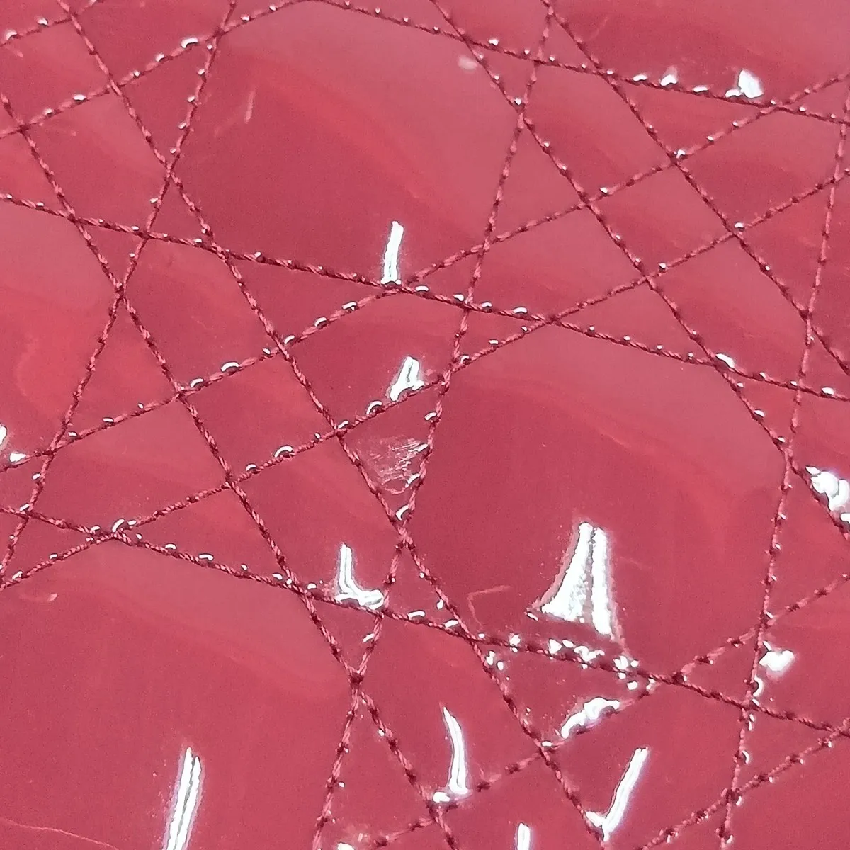 Cannage Lady Dior Mini Patent Leather 2-Way Handbag Pink — view 13