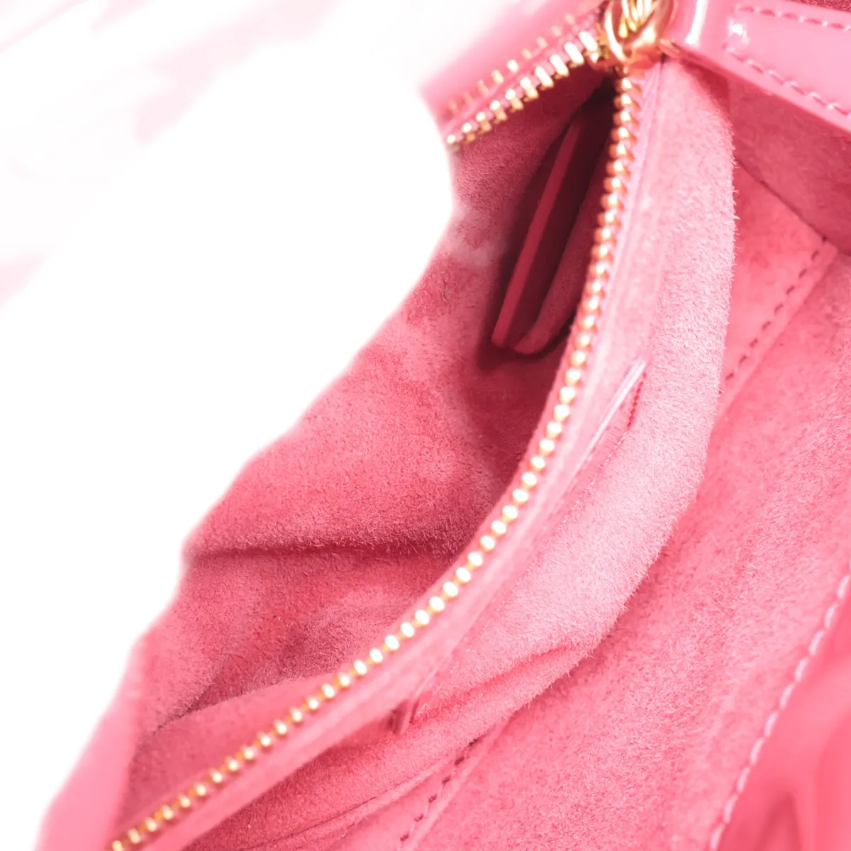 Cannage Lady Dior Mini Patent Leather 2-Way Handbag Pink — view 9
