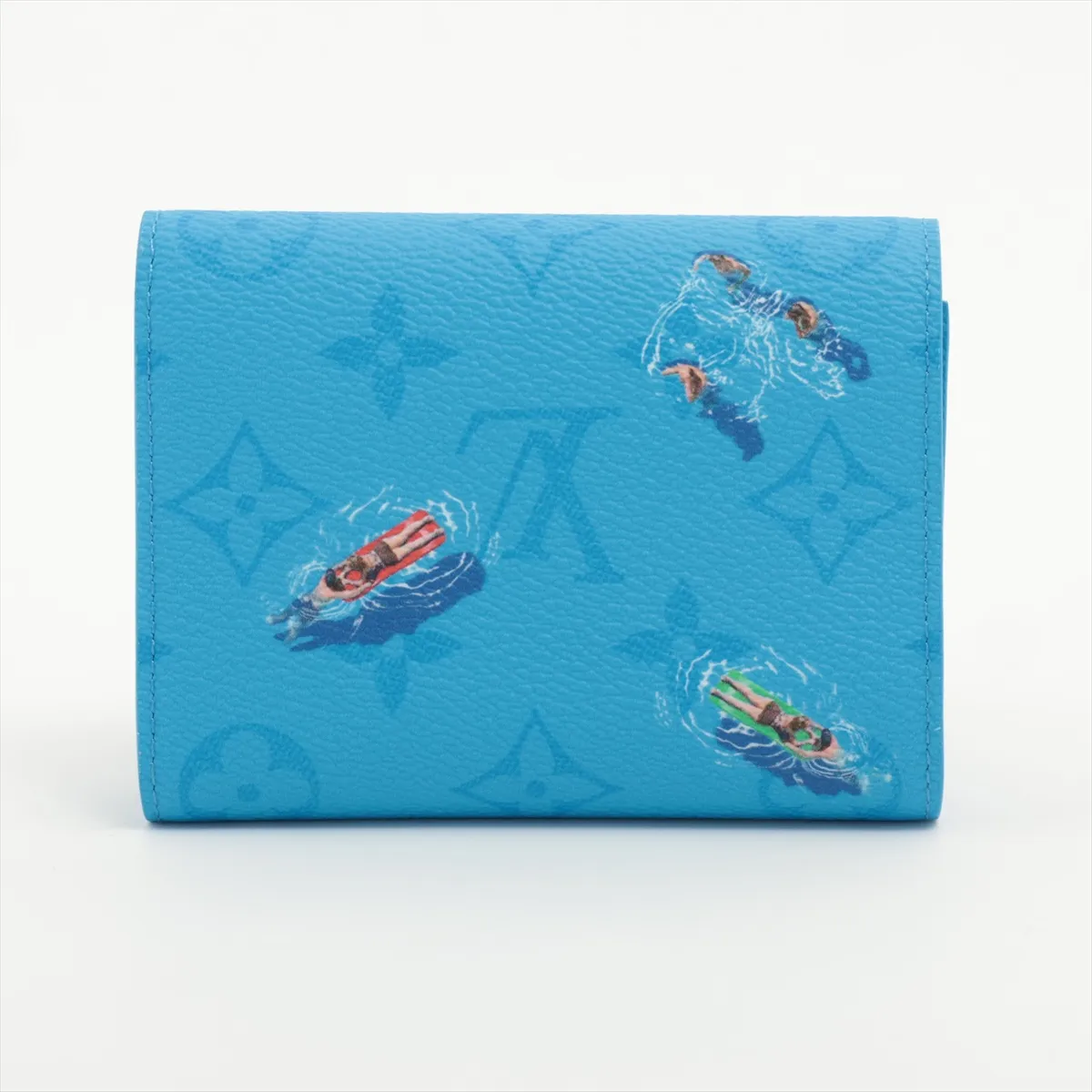 Monogram Canvas Victor Wallet - Blue Compact Wallet (RFID detected) — view 2