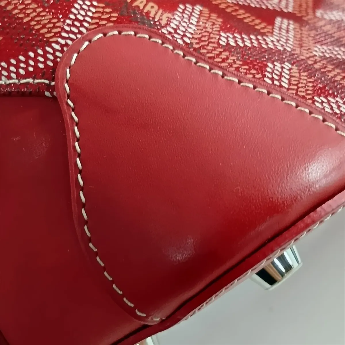 Vendome Mini PVC x Leather 2-Way Handbag, Red — view 13